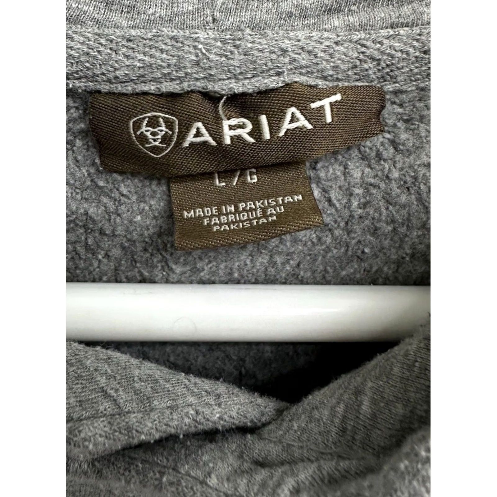 Ariat Ariat Hoodie Heather Gray Cotton Fleece Lined Mens Large Size US L / EU 52-54 / 3 - 3 Thumbnail