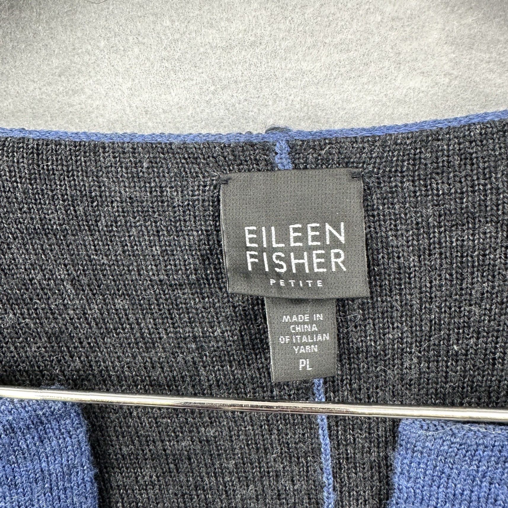 Eileen Fisher Eileen Fisher Cardigan Sweater Women Petite L Blue Merino Wool Long Sleeve Button Classic Size L / US 10 / IT 46 - 7 Thumbnail