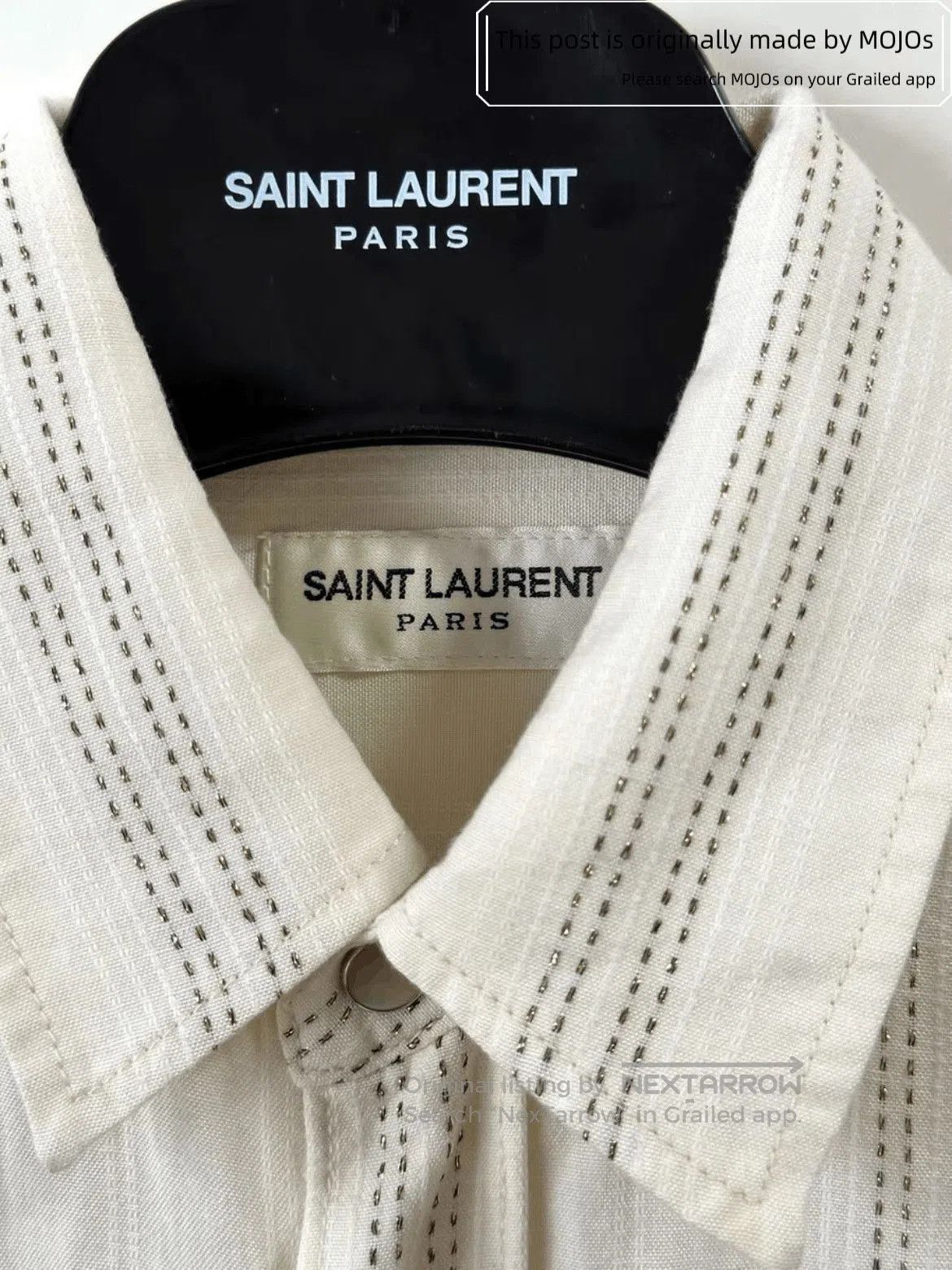 Saint Laurent Paris Saint Laurent Paris Metal Lining Shirt. Size US S / EU 44-46 / 1 - 6 Thumbnail