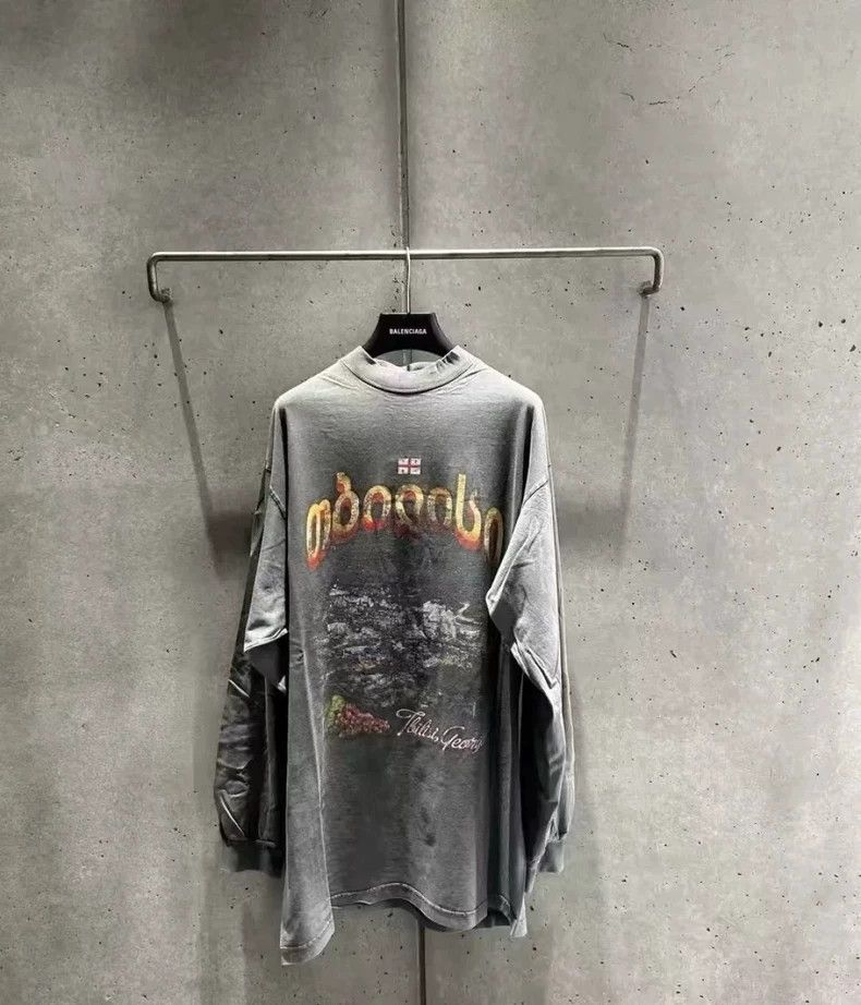 Balenciaga Balenciaga SS25 Georgia Night Longsleeve T-shirt | Grailed