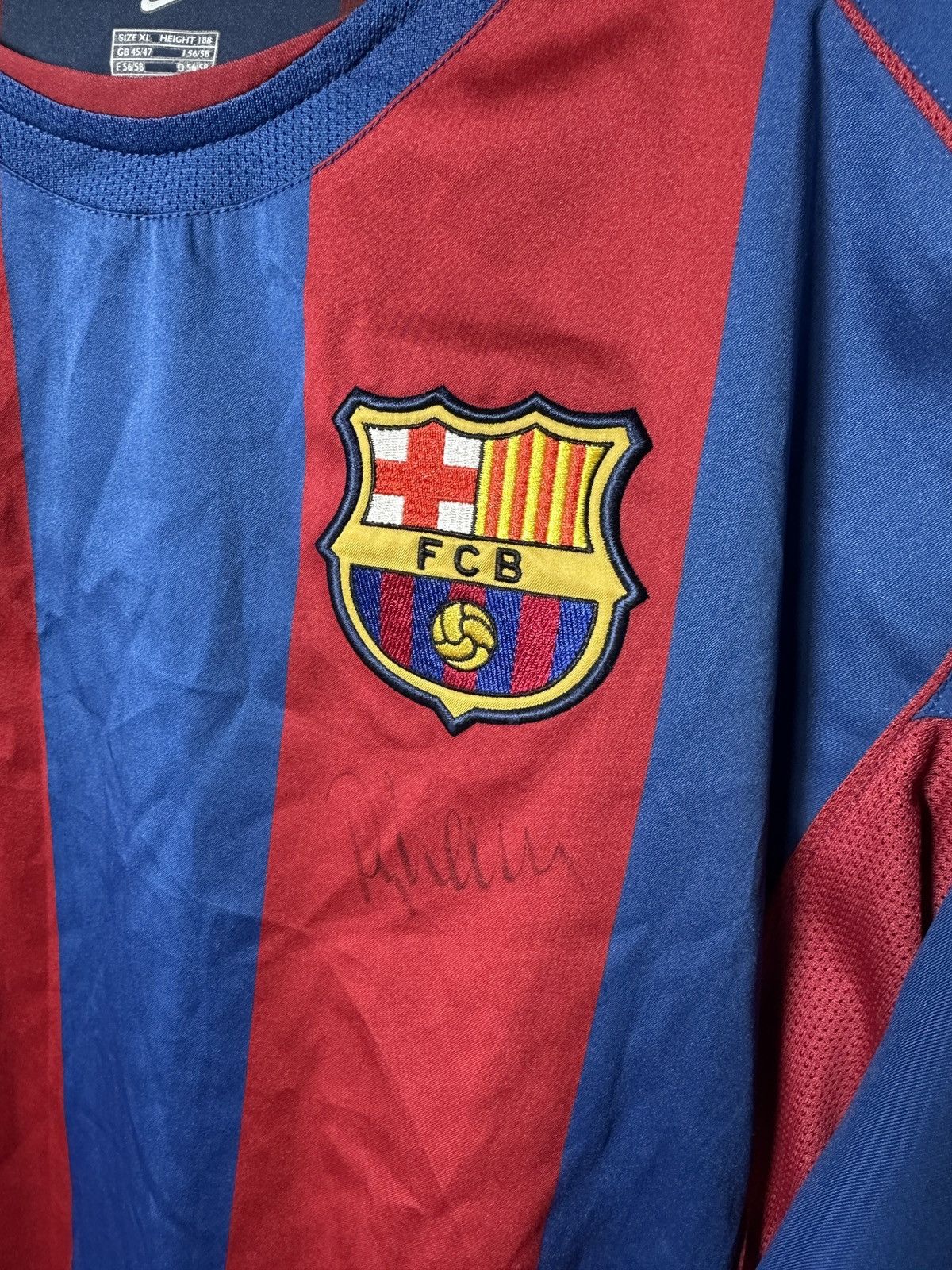 Nike × Vintage FC Barcelona 2004-2005 Home football jersey Nike #17 Larsson Size US XL / EU 56 / 4 - 3 Thumbnail
