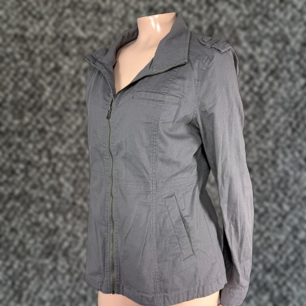 Prana Prana Mayve Women's Jacket Coat Medium Short Cotton Zip Logo Solid Long Sleeve Casual Winter Fall Spring Size M / US 6-8 / IT 42-44 - 1 Thumbnail