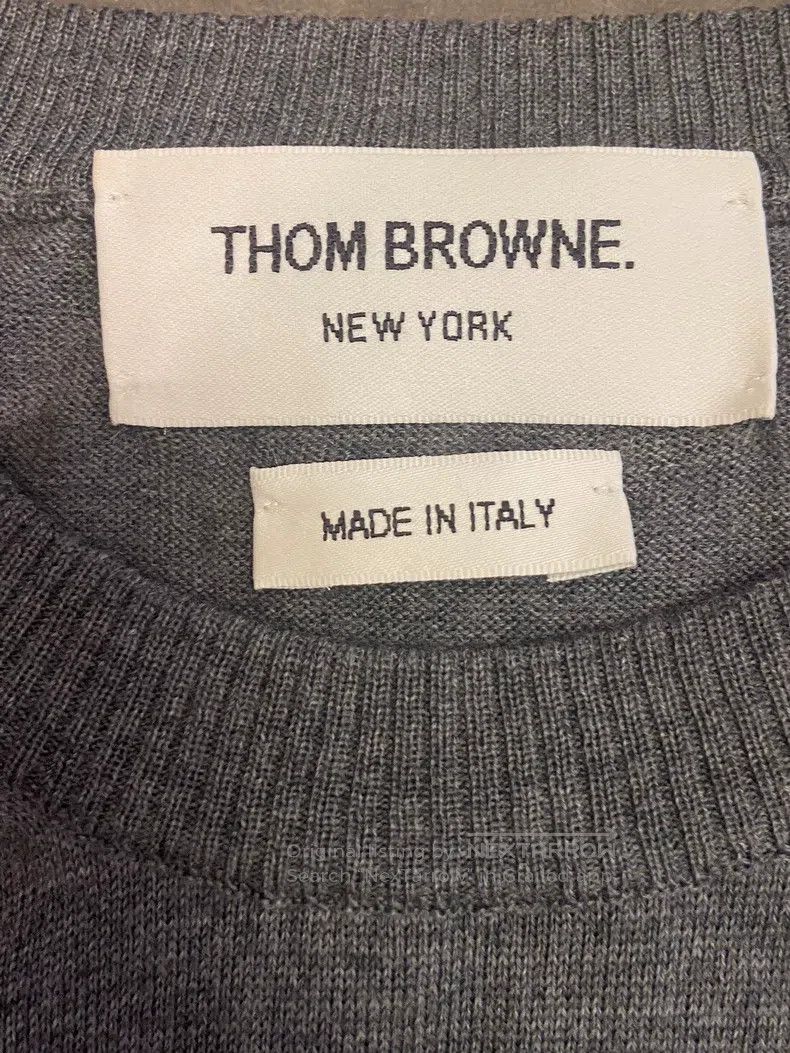 Thom Browne Thom Browne Gray woolen knit sweater Size US XS / EU 42 / 0 - 3 Thumbnail