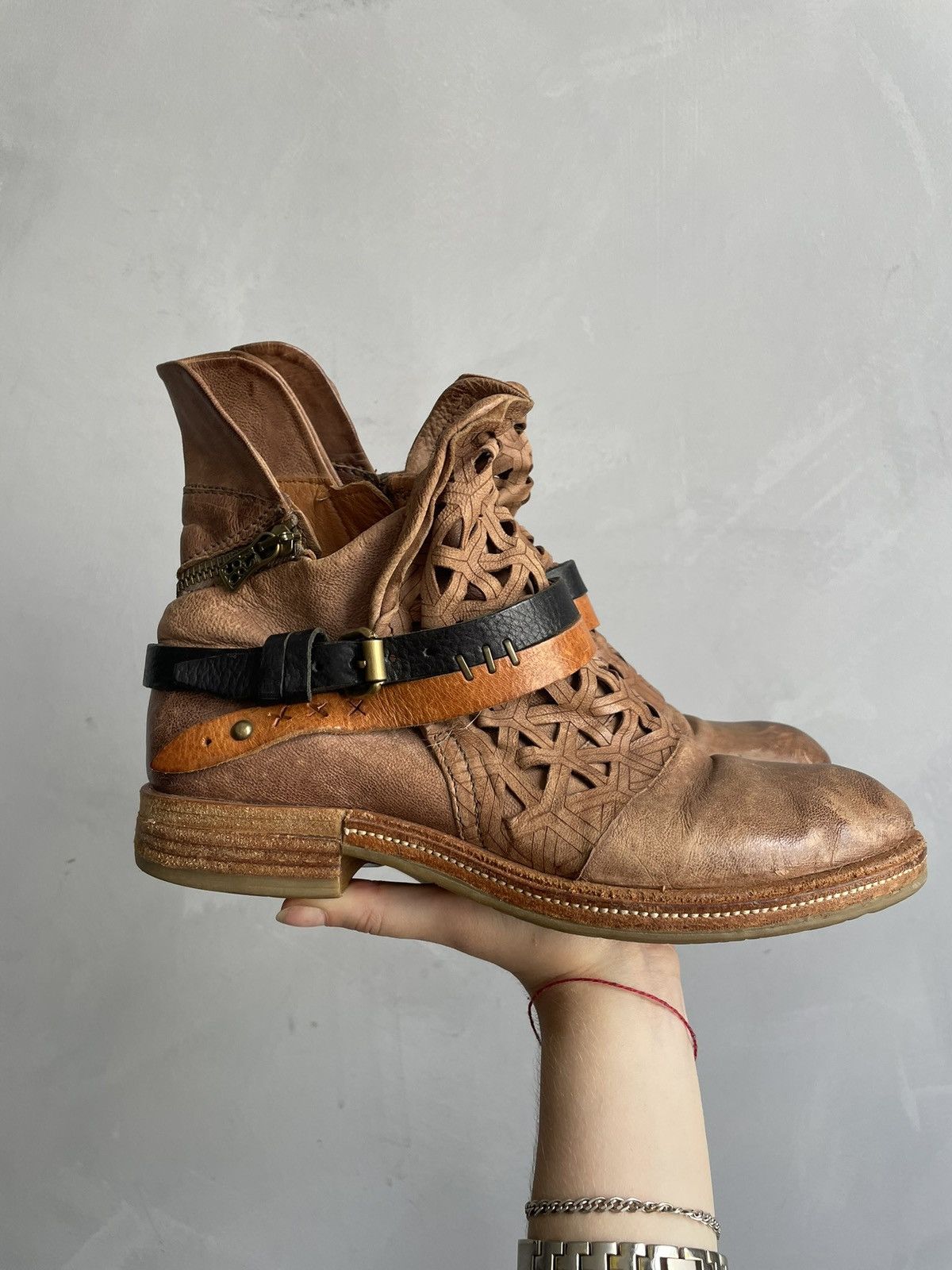 A.S.98 Rare tornado A.S. 98 GUIDI style boots zipper Size US 7 / EU 40 - 2 Thumbnail