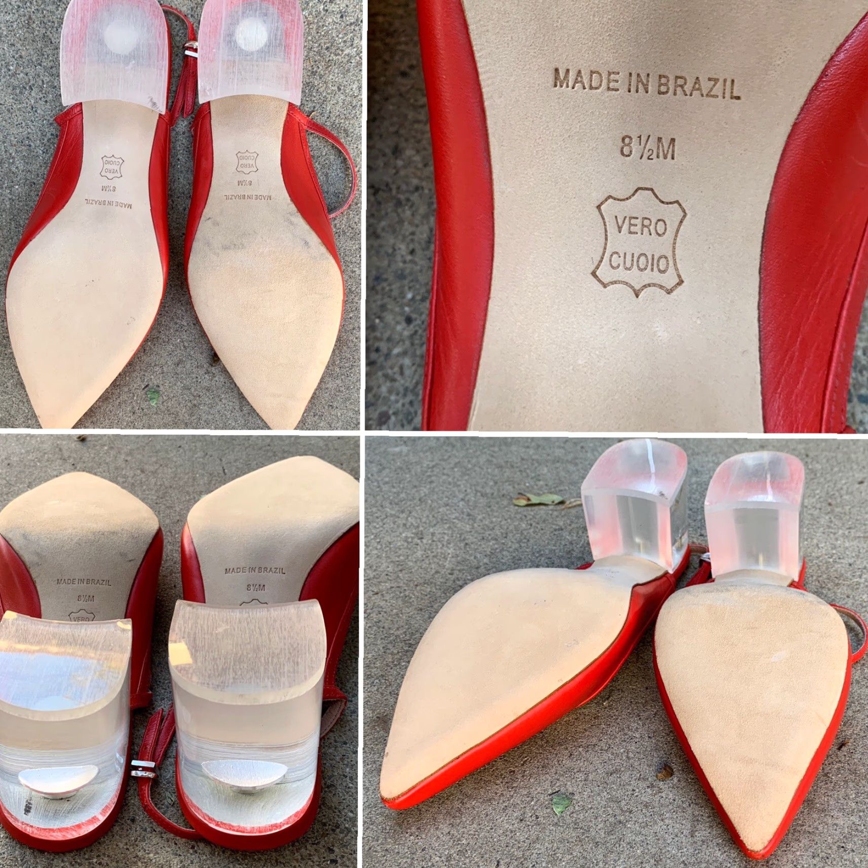 Matisse Kate Bosworth x Matisse Lois Pointed Toe Mary Jane Pump Red Lucite Heel 8.5 M Womens Pump Size US 9 / IT 39 - 6 Thumbnail