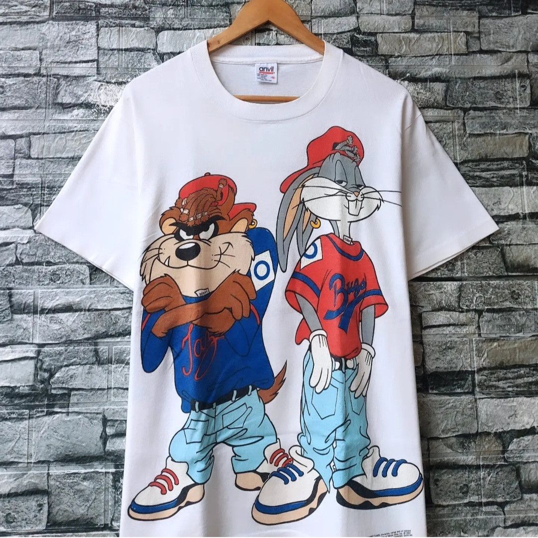 Cartoon Network Vtg 90s 1992 Looney Tunes Taz&Bugs Bunny Hip Hop Character Size US M / EU 48-50 / 2 - 3 Thumbnail