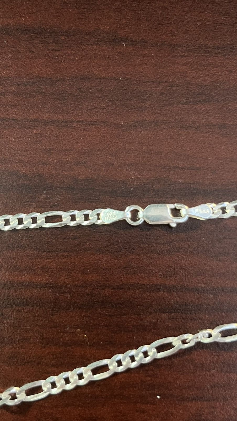 Sterling Silver Sterling Silver Figaro Necklace (20”) Size ONE SIZE - 2 Thumbnail