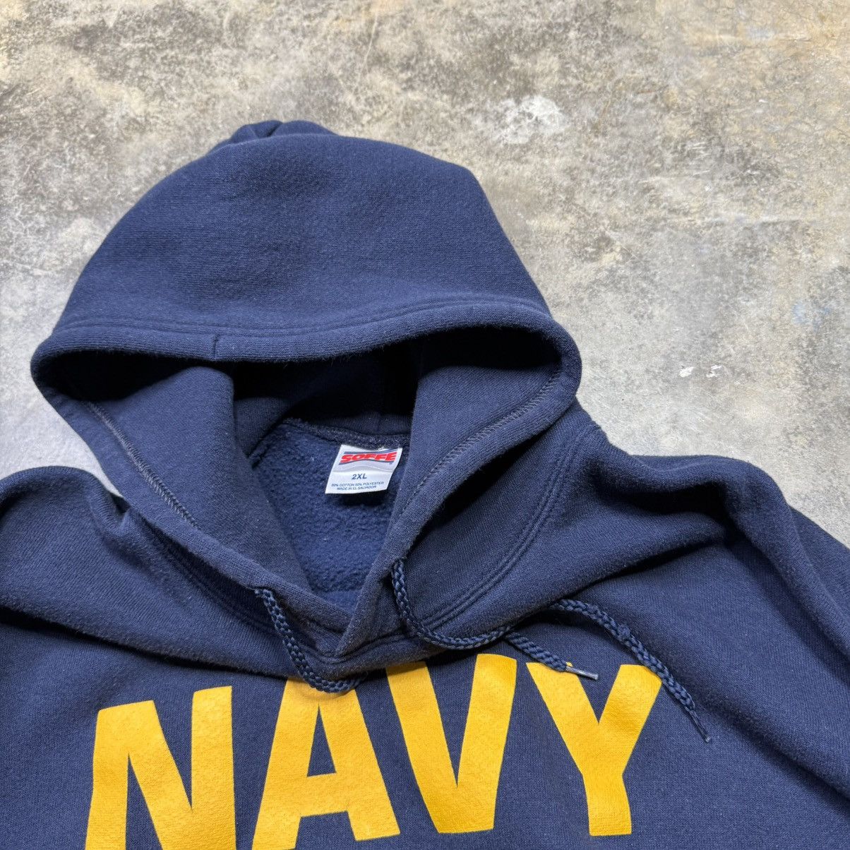 Vintage vintage united states navy baggy navy blue pullover hoodie Size US XXL / EU 58 / 5 - 5 Thumbnail