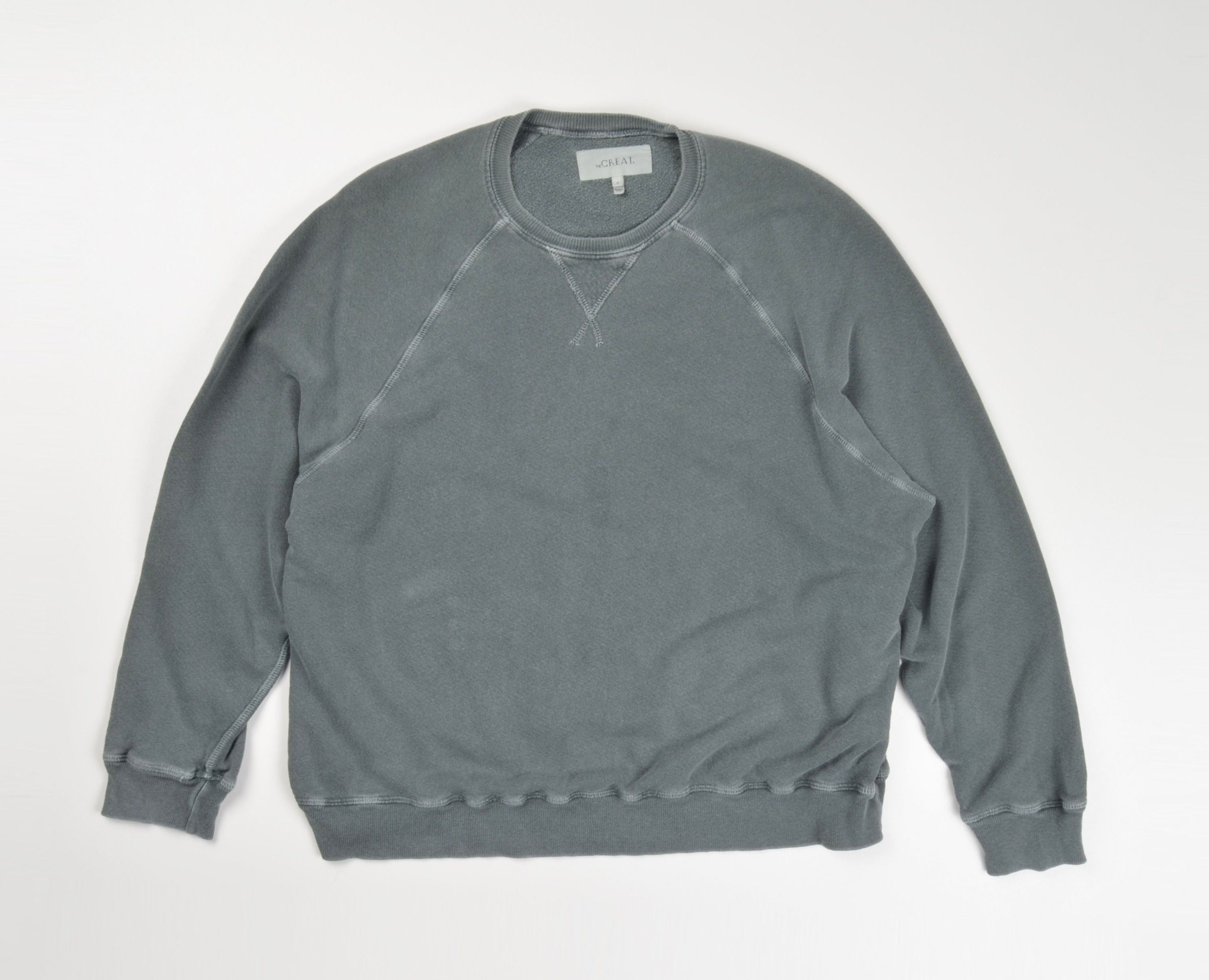 THE GREAT The Great Stonewashed Oversized Crew Neck Sweatshirt Size XS / US 0-2 / IT 36-38 - 4 Thumbnail