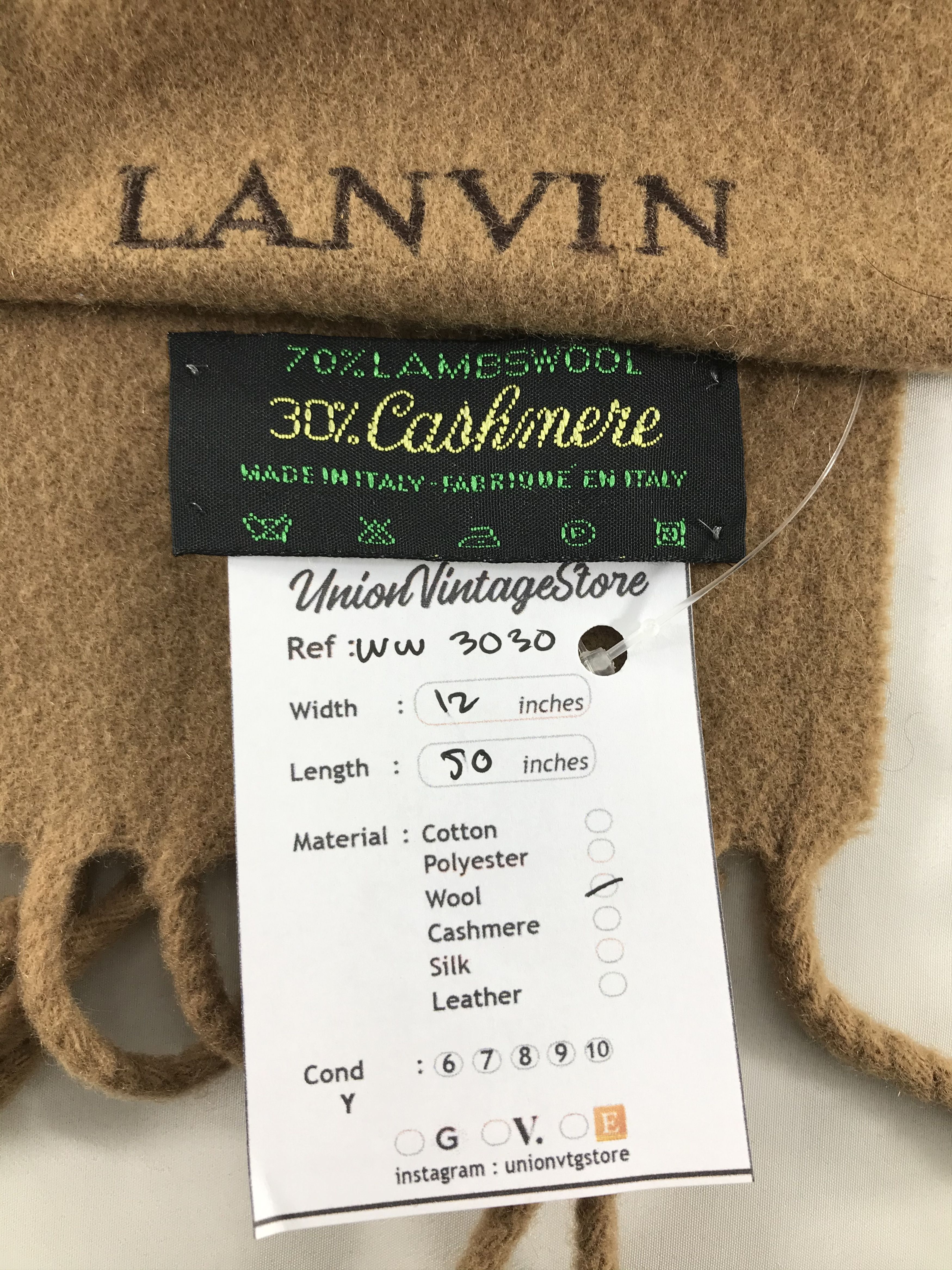 Lanvin × Vintage Lanvin Scarf / Muffler / Neckwear - WW3030 Size ONE SIZE - 4 Thumbnail