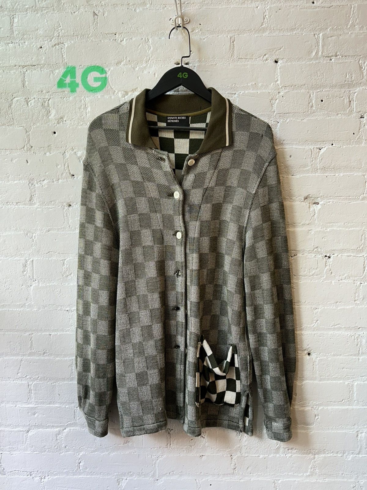 Enfants Riches Deprimes ERD BROWN WOOL CHECKARD CARDIGAN SZ M Size US M / EU 48-50 / 2 - 1 Thumbnail