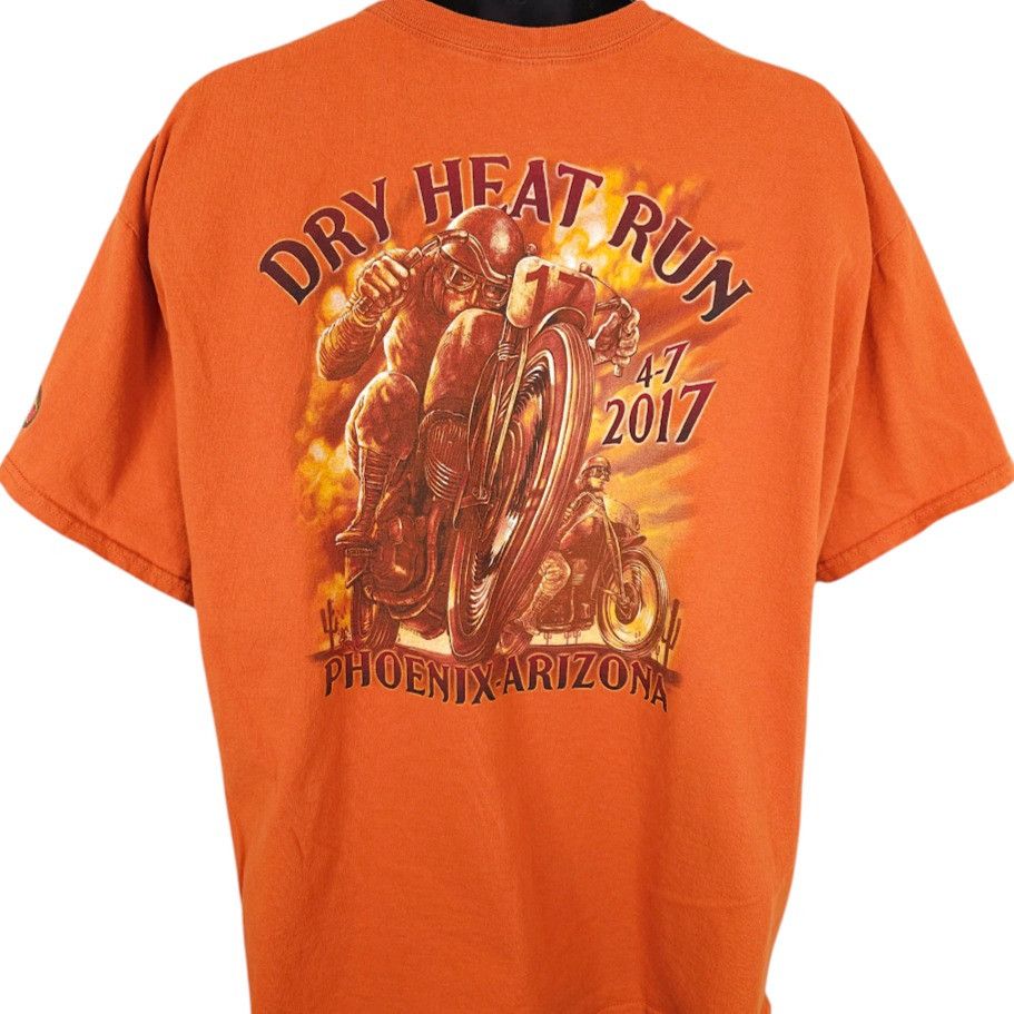 Gildan Dry Heat Run Biker T Shirt Mens Size 2XL Orange 2017 Phoenix Size US XXL / EU 58 / 5 - 1 Thumbnail