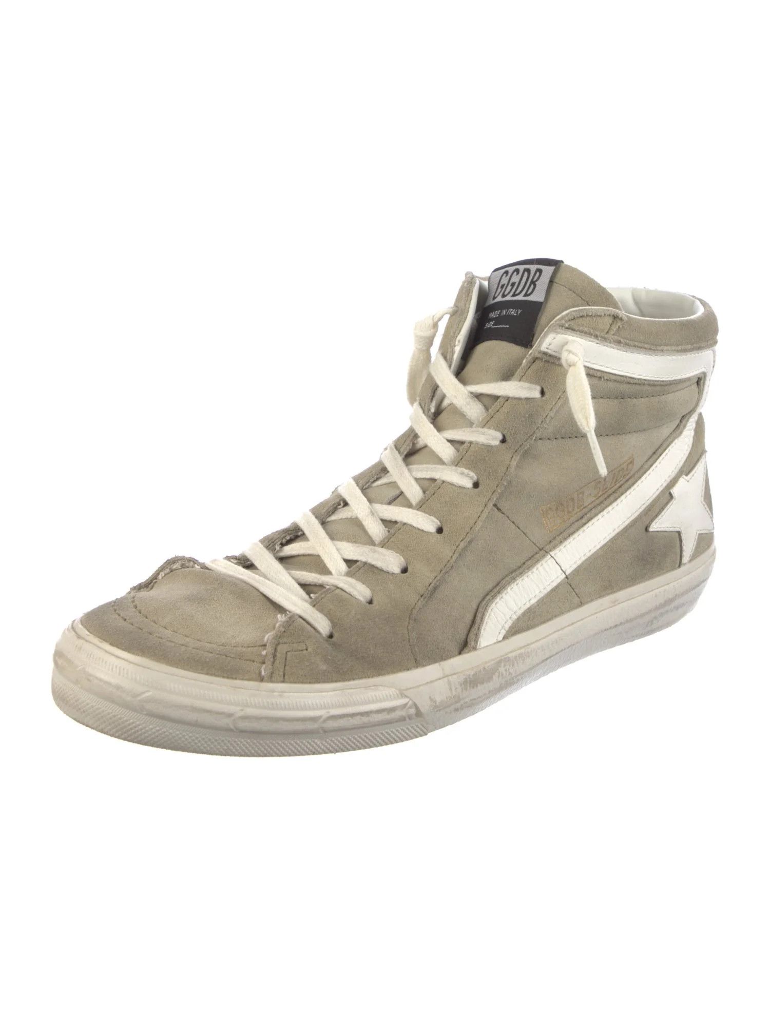 Golden Goose o1w1db10425 Slide High Top Sneakers in Military Green/White Size US 10 / EU 43 - 2 Thumbnail