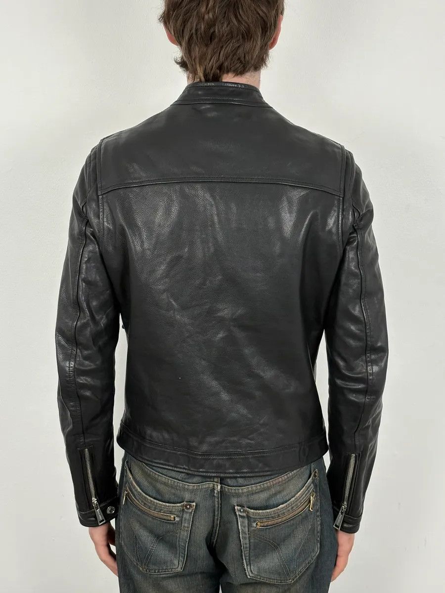 Dsquared2 AW2013 Dsquared2 Black & Beige Biker Leather Jacket Size US S / EU 44-46 / 1 - 3 Thumbnail