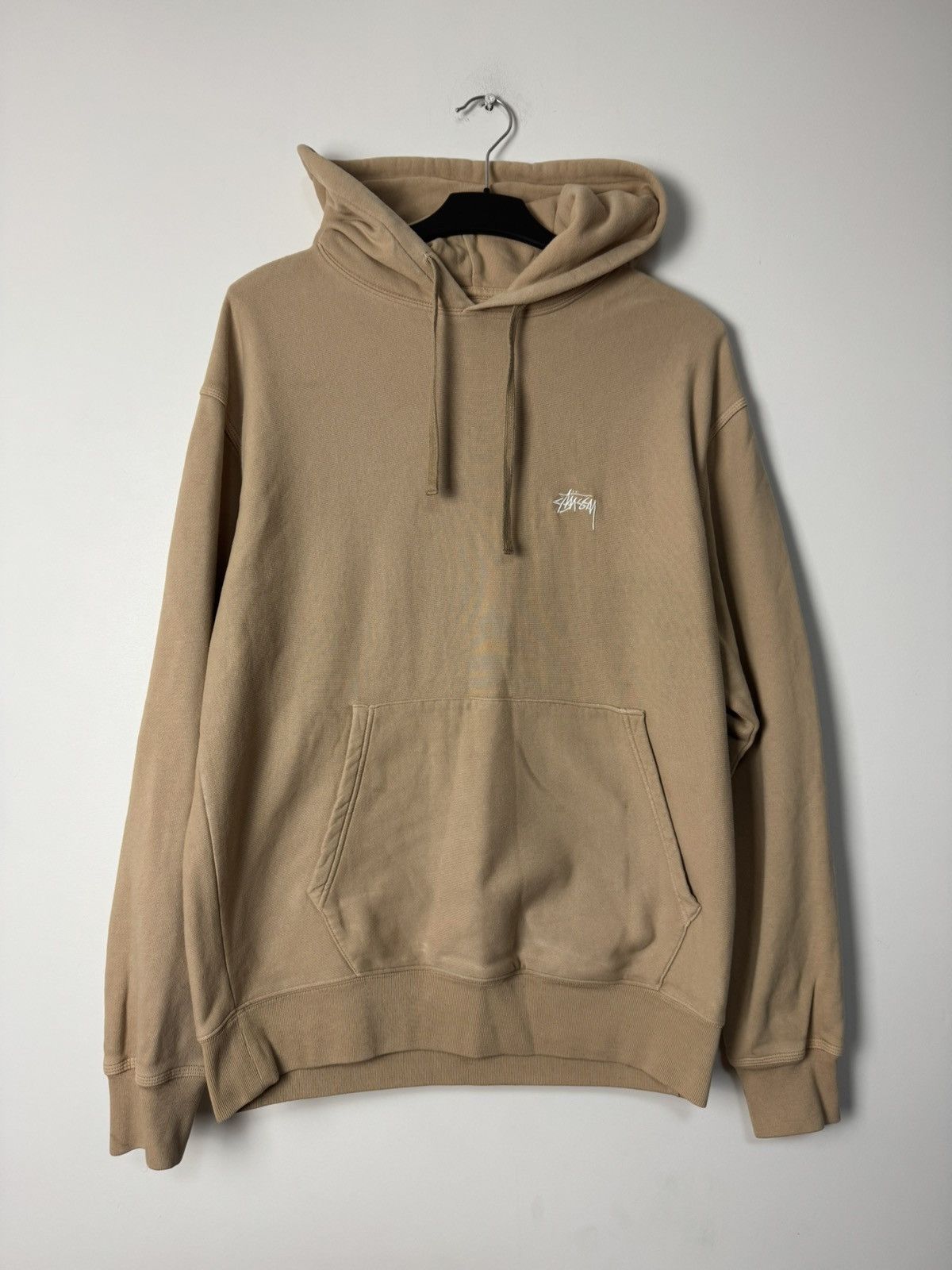 Stussy Stussy Logo Hoodie Beige Streetwear Y2K Style Size US M / EU 48-50 / 2 - 1 Thumbnail
