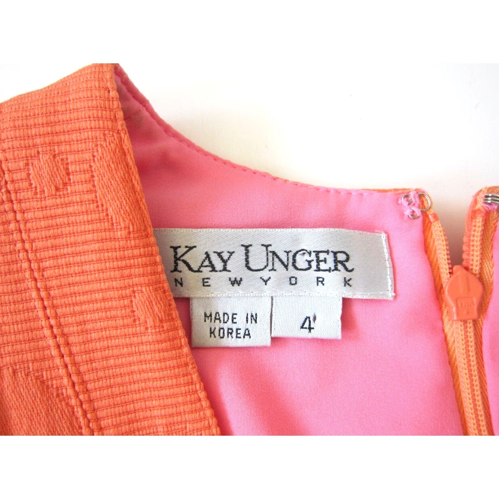 Vintage VINTAGE Kay Unger Orange Polka Dot Sleeveless V-Neck Sheath Tunic Dress 4 Ladies Size S / US 4 / IT 40 - 5 Thumbnail