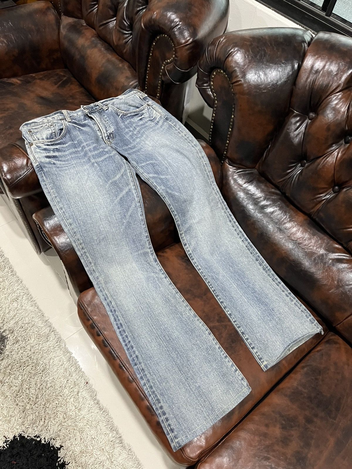 If Six Was Nine 💥Vtg Edwin Vintage Exclusive Flare Bootcut Denim Size US 33 - 3 Thumbnail