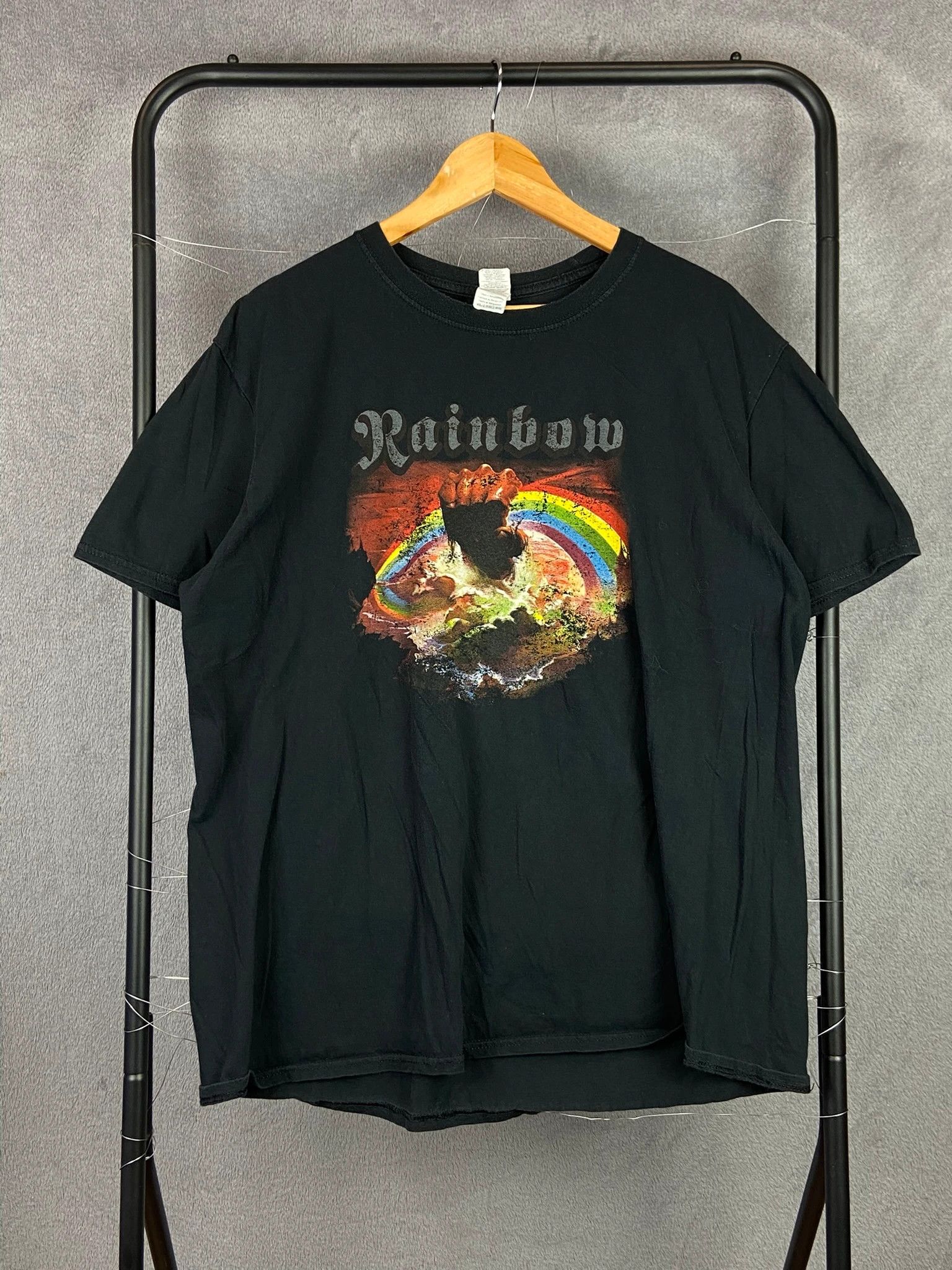 Fruit Of The Loom Rainbow band t-shirt vintage rock metal tour tee Size US XL / EU 56 / 4 - 1 Thumbnail