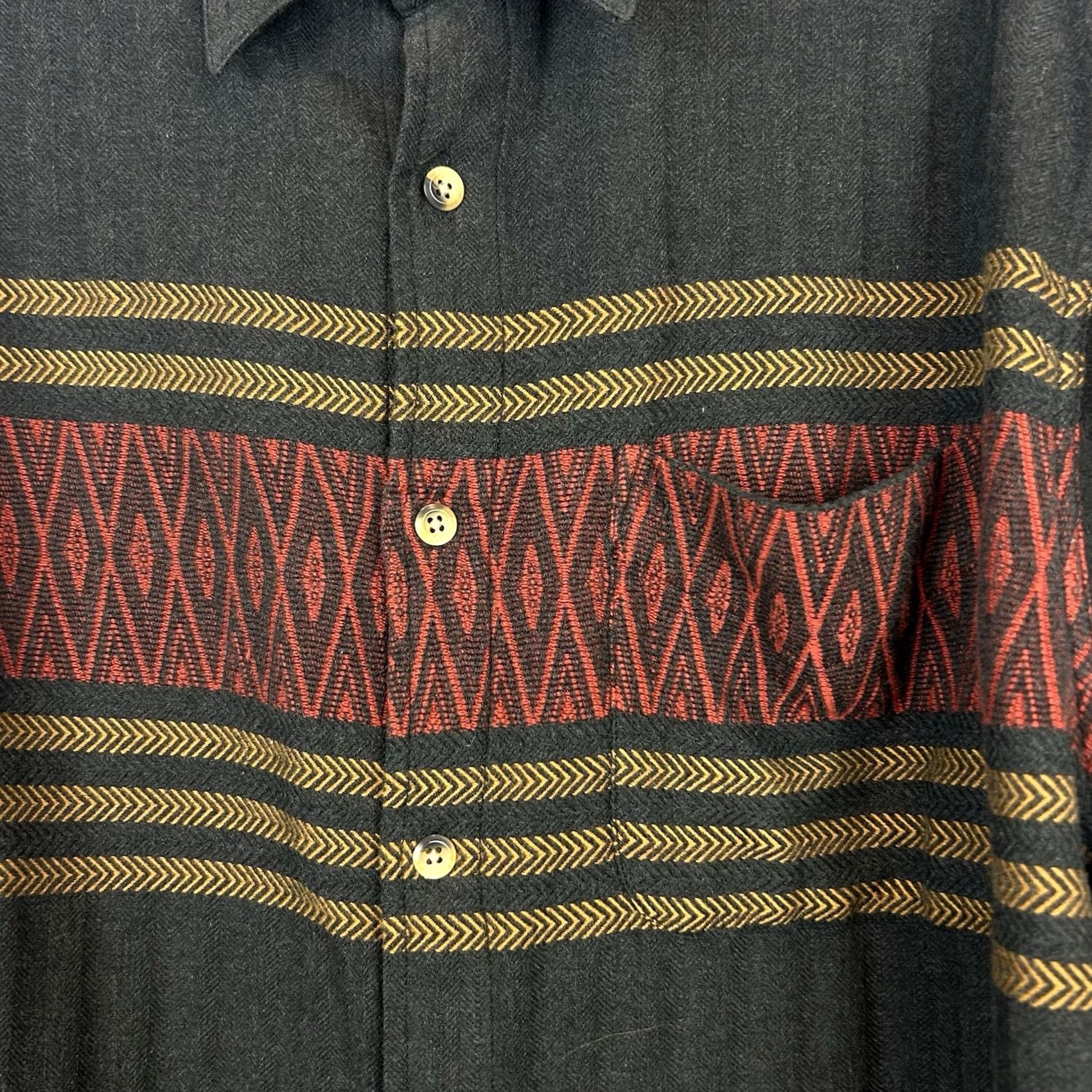 The Territory Ahead VINTAGE TERRITORY AHEAD Shirt Mens Large Tall Southwest Stripe Tribal Western Size US L / EU 52-54 / 3 - 3 Thumbnail