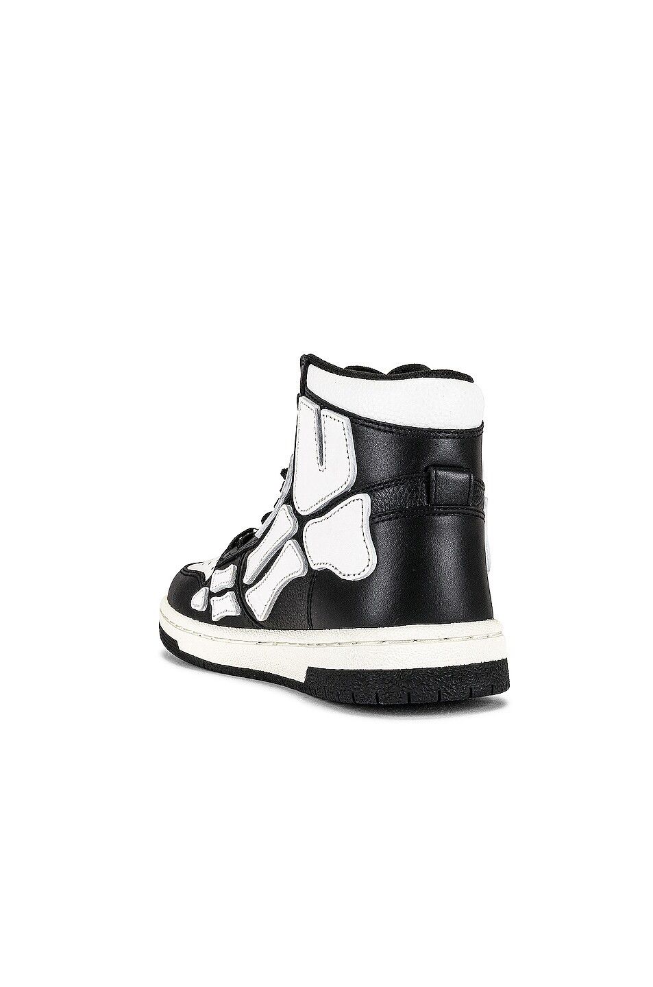 Amiri o1gr1nt0824 Skel Top Hi Sneakers in Black & White Size US 7 / IT 37 - 3 Thumbnail