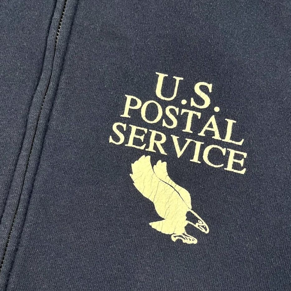 Jerzees VINTAGE JERZEES USPS US Postal Service Hoodie XL Blue Graphic 90s Mens Full Zip Size US XL / EU 56 / 4 - 4 Thumbnail