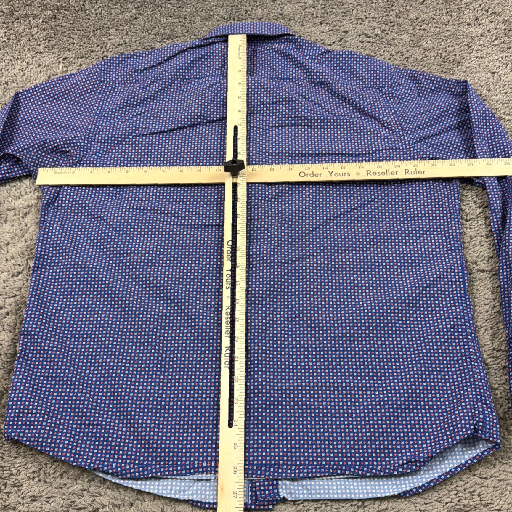 UNTUCKit UNTUCKit Shirt Mens M Blue Floral Button Up Long Sleeve Pockets Cotton Ruyilly Size US M / EU 48-50 / 2 - 5 Thumbnail