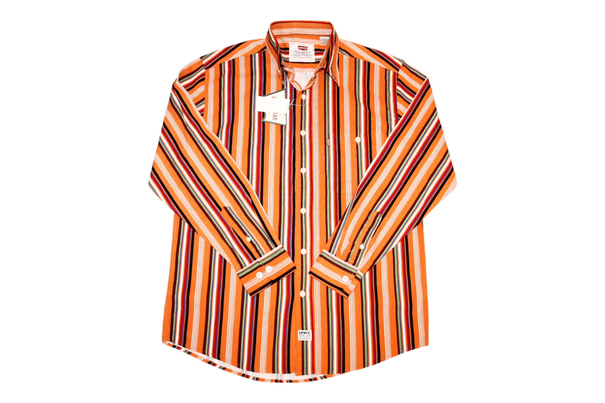 Levi's Vintage Clothing Levi's Red Tab Coloured Stripes Corduroy Western Shirt Size US L / EU 52-54 / 3 - 1 Thumbnail