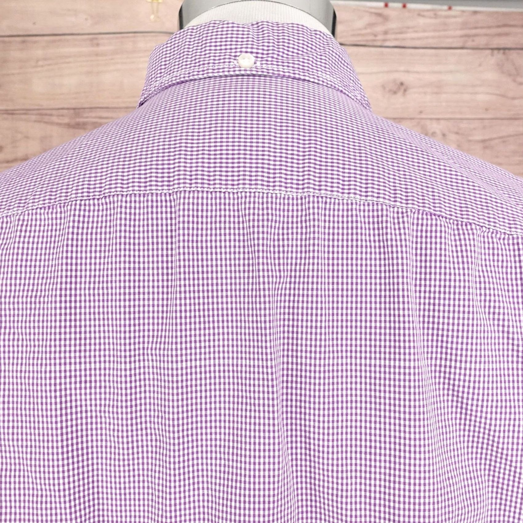 Gap Gap Mens Medium Purple Gingham Check Button Down Long Sleeve Size US M / EU 48-50 / 2 - 5 Thumbnail