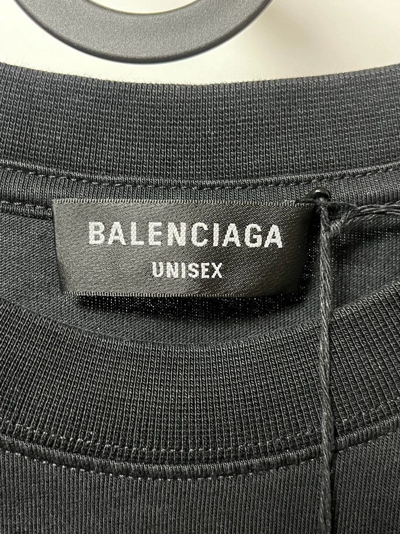 Balenciaga Balenciaga Black Paris slogan logo short sleeve Size US M / EU 48-50 / 2 - 2 Thumbnail