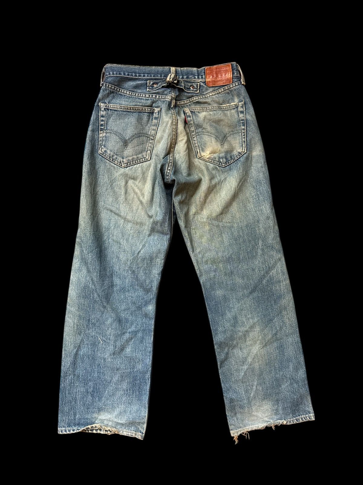Levi's VINTAGE LEVI'S 702-XX BIG E DISTRESSED SELVEDGE JEANS Size US 31 - 2 Thumbnail