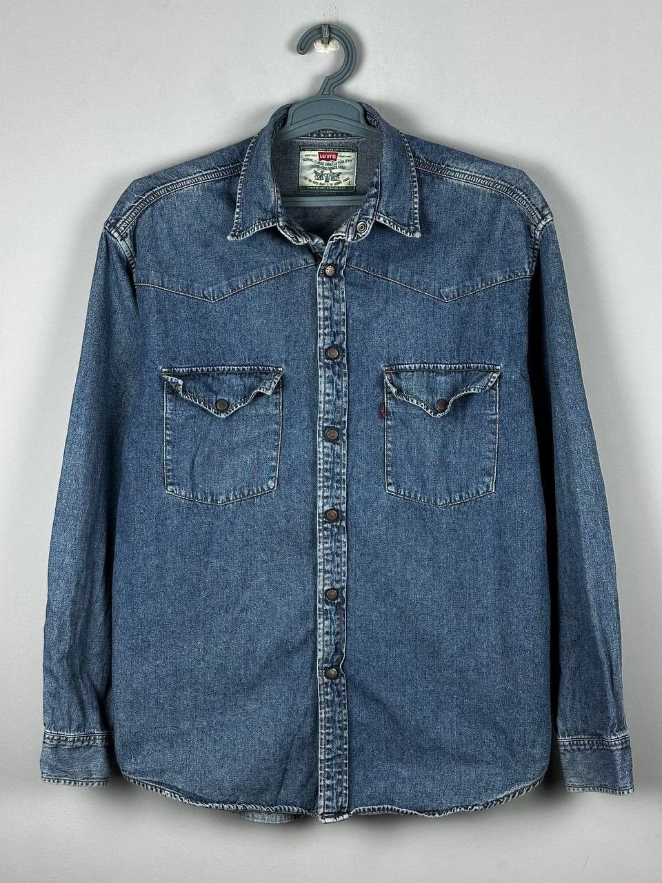 Levi's Vintage 90s Levis Shirt Button Up Indigo Size US L / EU 52-54 / 3 - 1 Thumbnail
