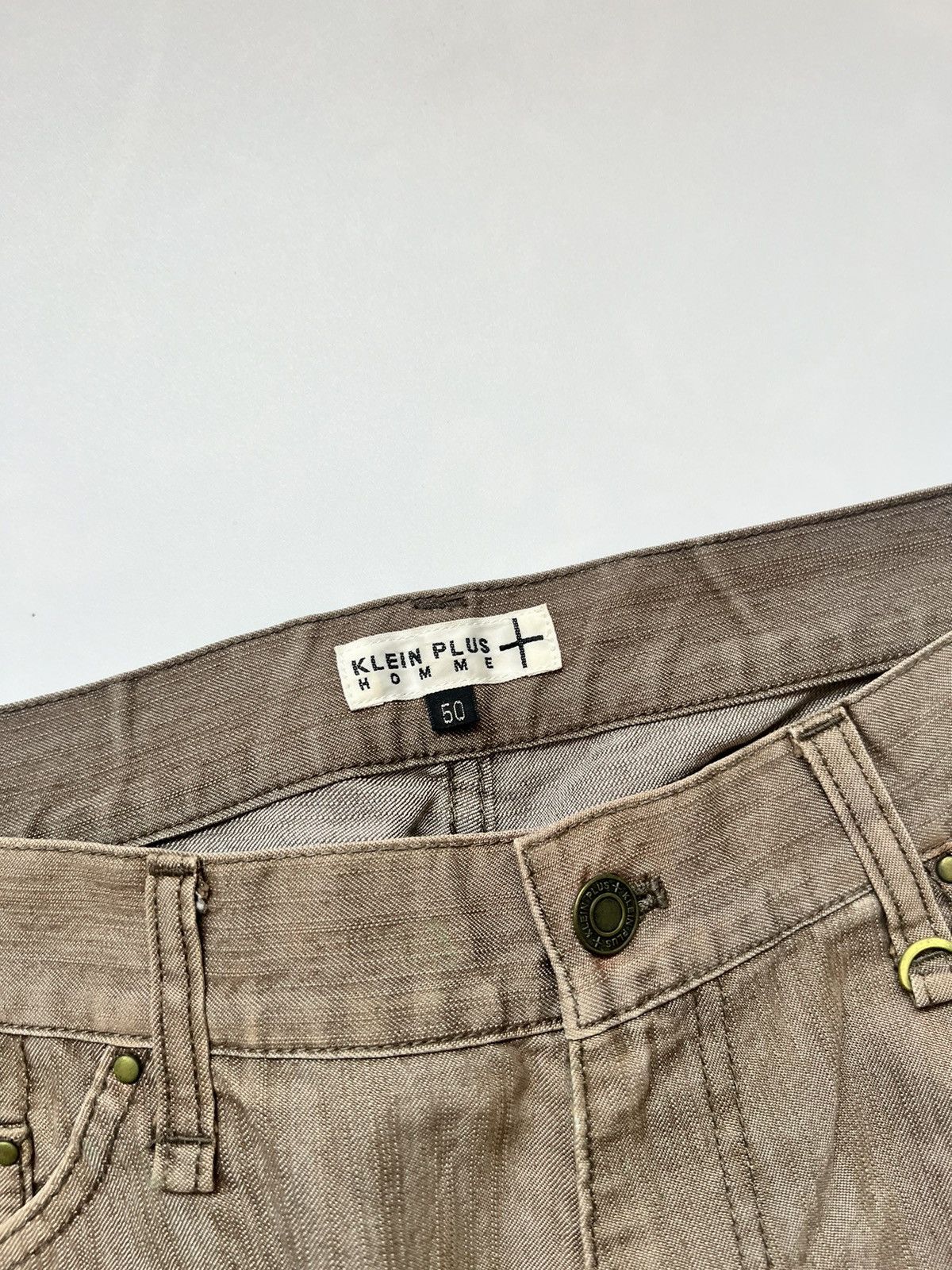 Japanese Brand Klein Plus Homme Desert Sand Flared Denim Size US 33 - 2 Thumbnail