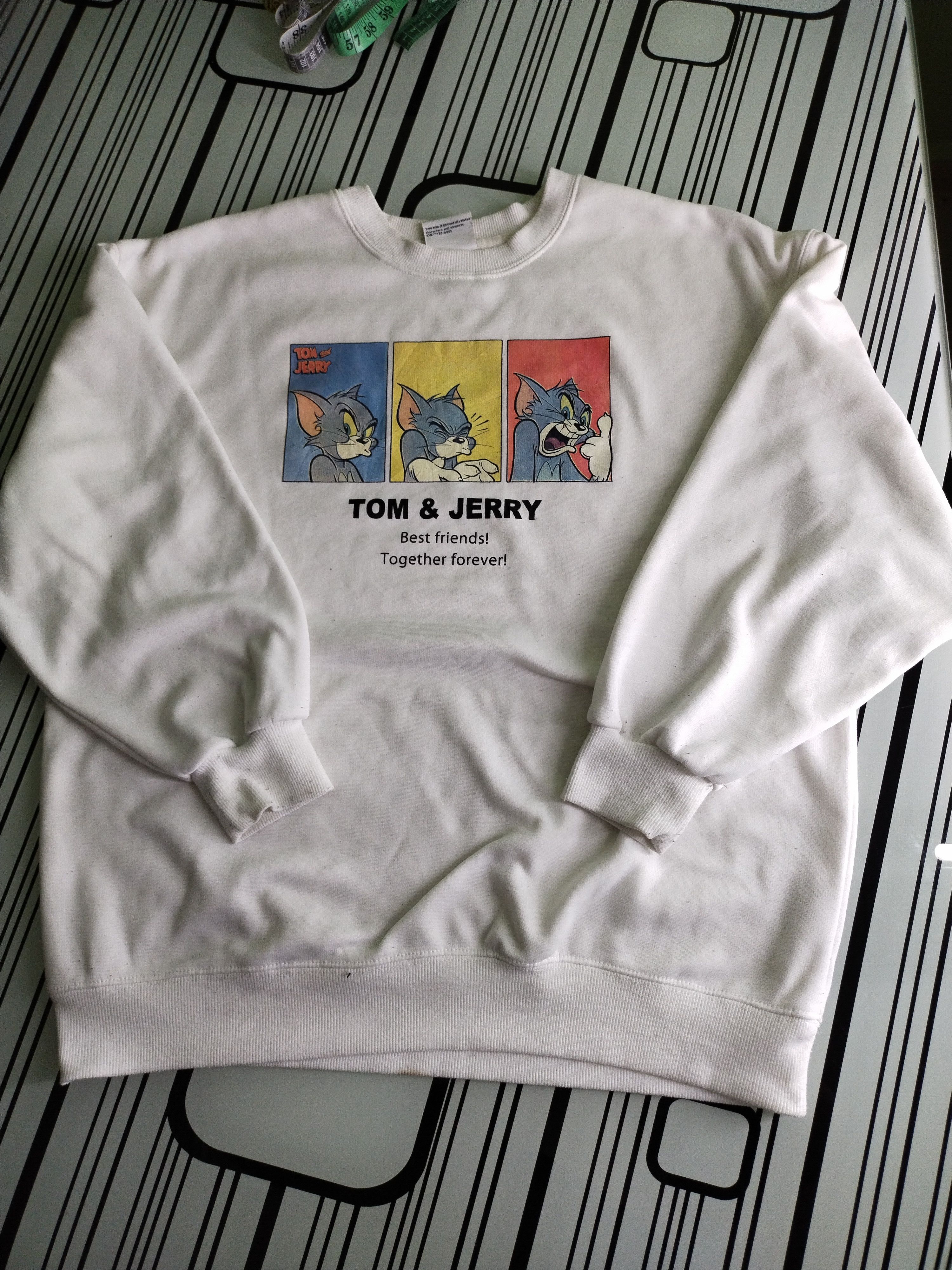 Anime × Vintage × Warner Bros Vtg Tom and Jerry American Animated Sweatshirt Size US M / EU 48-50 / 2 - 1 Thumbnail