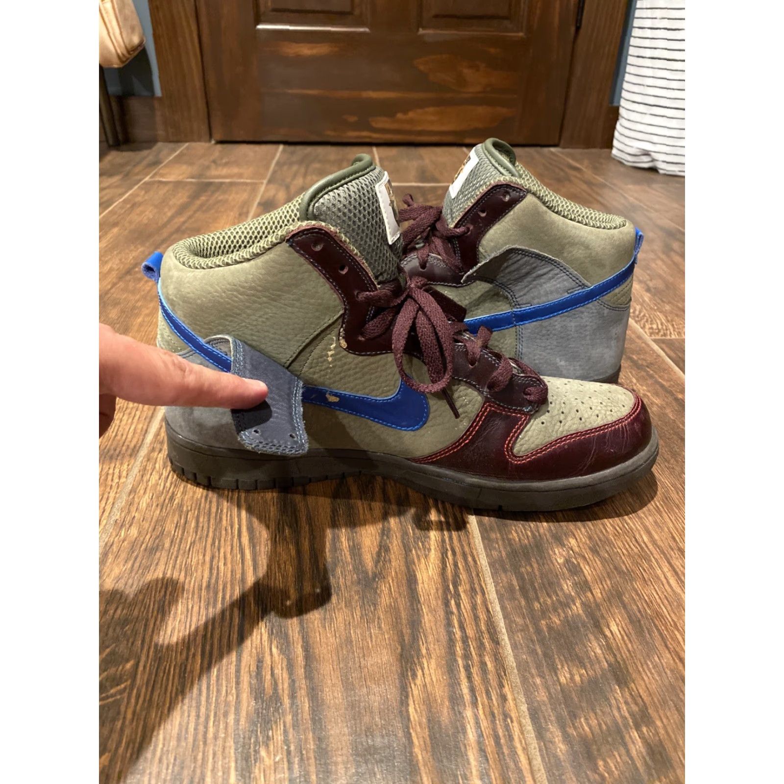 Nike **Nike Dunk High Olive/Military Blue-Blue Fox World Cup 10** User: **Nike Dunk High Olive/Military Blue-Blue Fox World Cup Size 10** Size US 10 / EU 43 - 6 Thumbnail