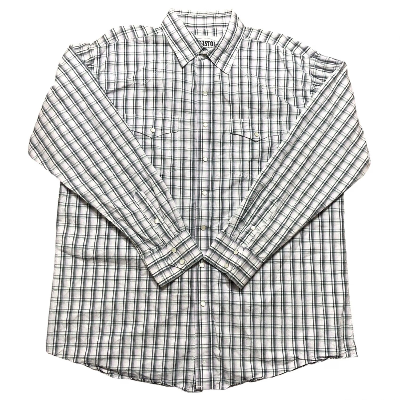 Vintage VINTAGE Resistol Ranch Mens Tag XL Plaid Pearl Snap Pocket Shirt White Western Cowboy Size US XL / EU 56 / 4 - 2 Thumbnail