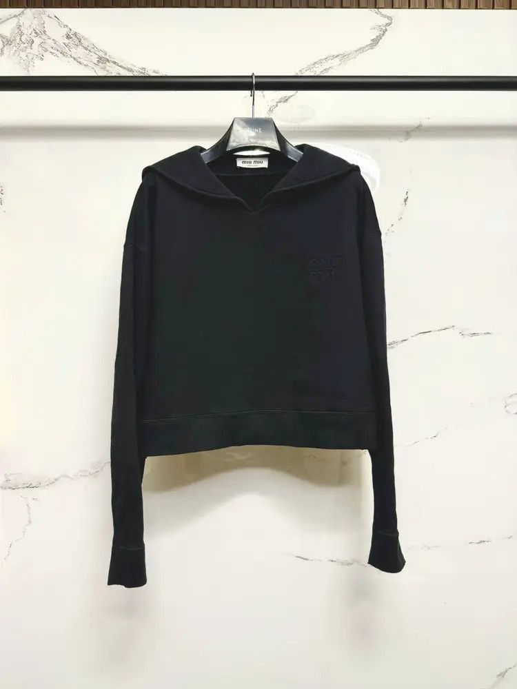 Miu Miu Miu Miu 24SS Logo Pattern Hoodie Size US M / EU 48-50 / 2 - 1 Thumbnail