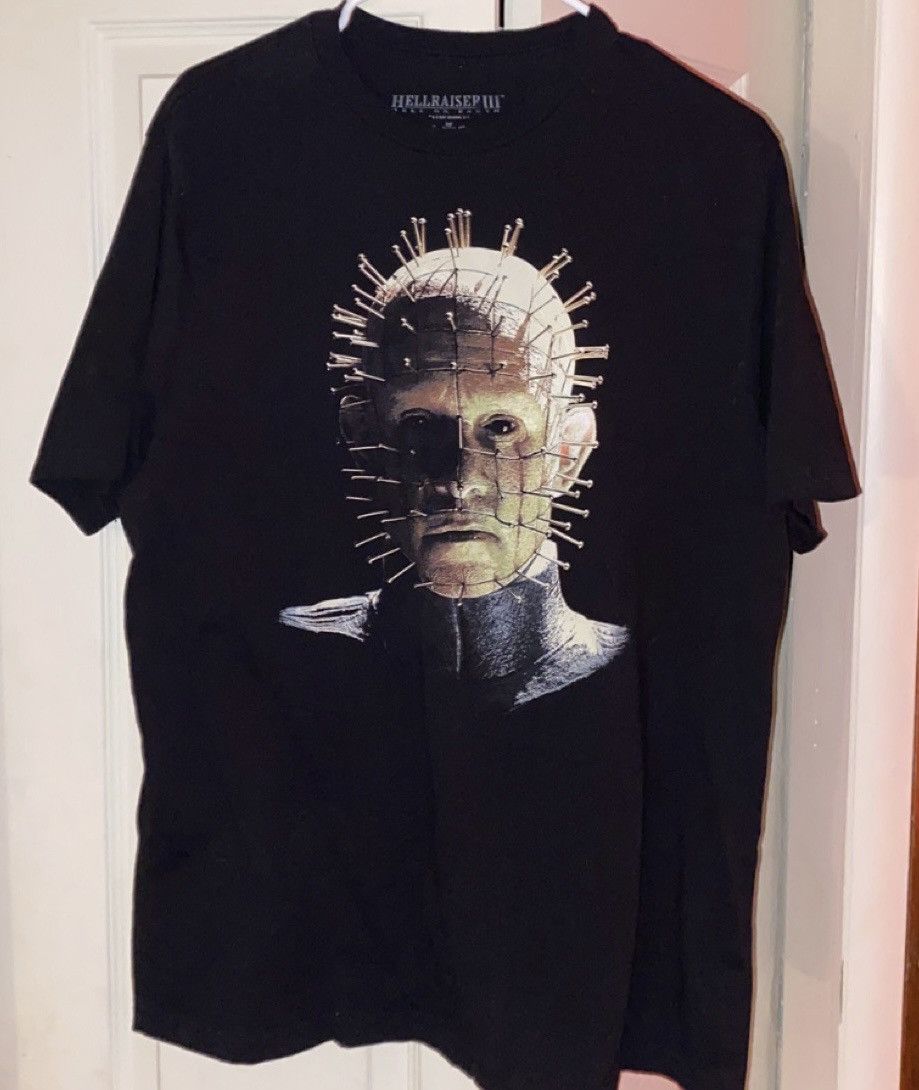 Expert Horror × Movie × Vintage HELLRAISER PINHEAD MOVIE MODERN BOOTLEG T- SHIRT | Grailed