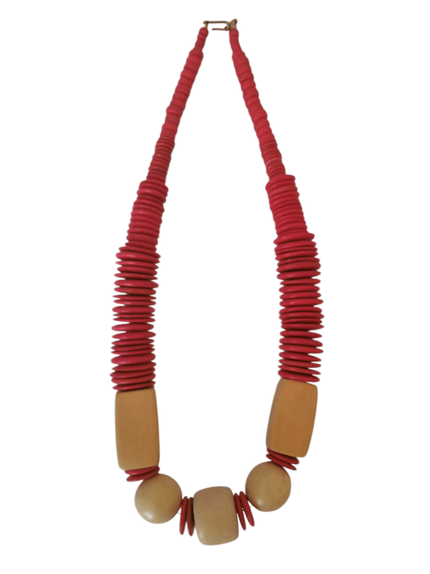 Other African Beaded Tribal Necklace Wood Beads RED JEWLERY Size ONE SIZE - 1 Thumbnail