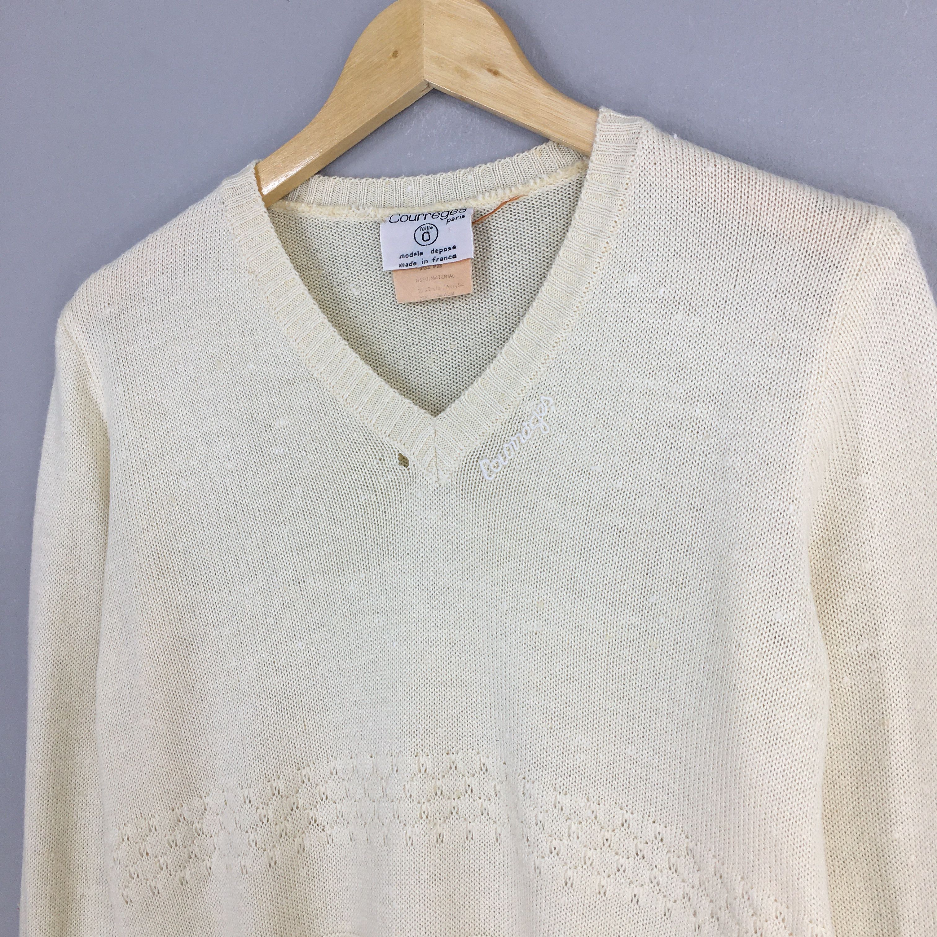 Courreges Vintage 70s Courreges Paris Wool Sweater XSmall Size US XS / EU 42 / 0 - 3 Thumbnail