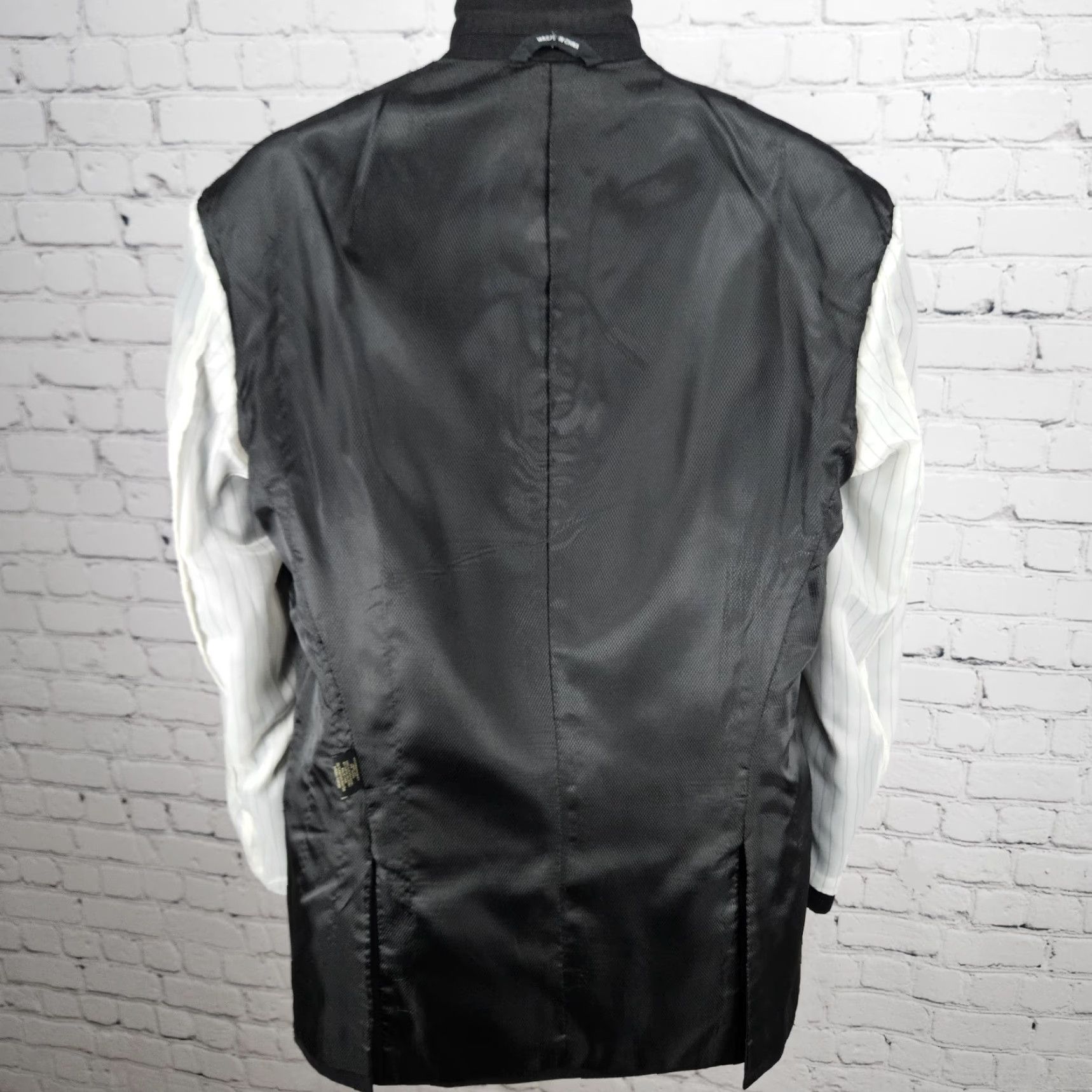 Doublet Structure Black 2 Button Double Vented Notch Blazer Sport Coat Suit Jacket 40R Mens Blazer Size 40R - 6 Thumbnail