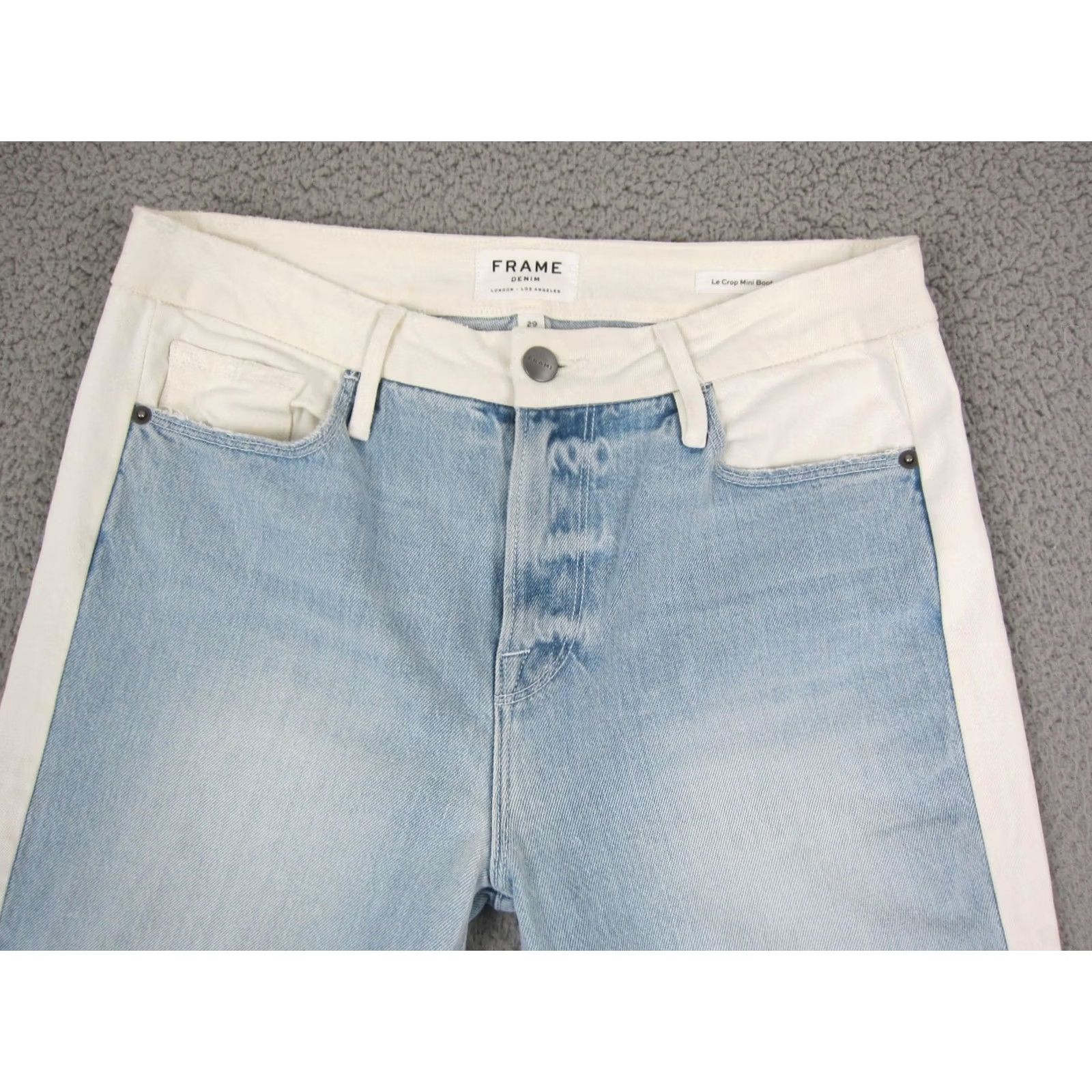 Frame Frame Jeans Womens 29 Blue Mini Bootcut Crop denim USA Made Size 29" - 2 Thumbnail