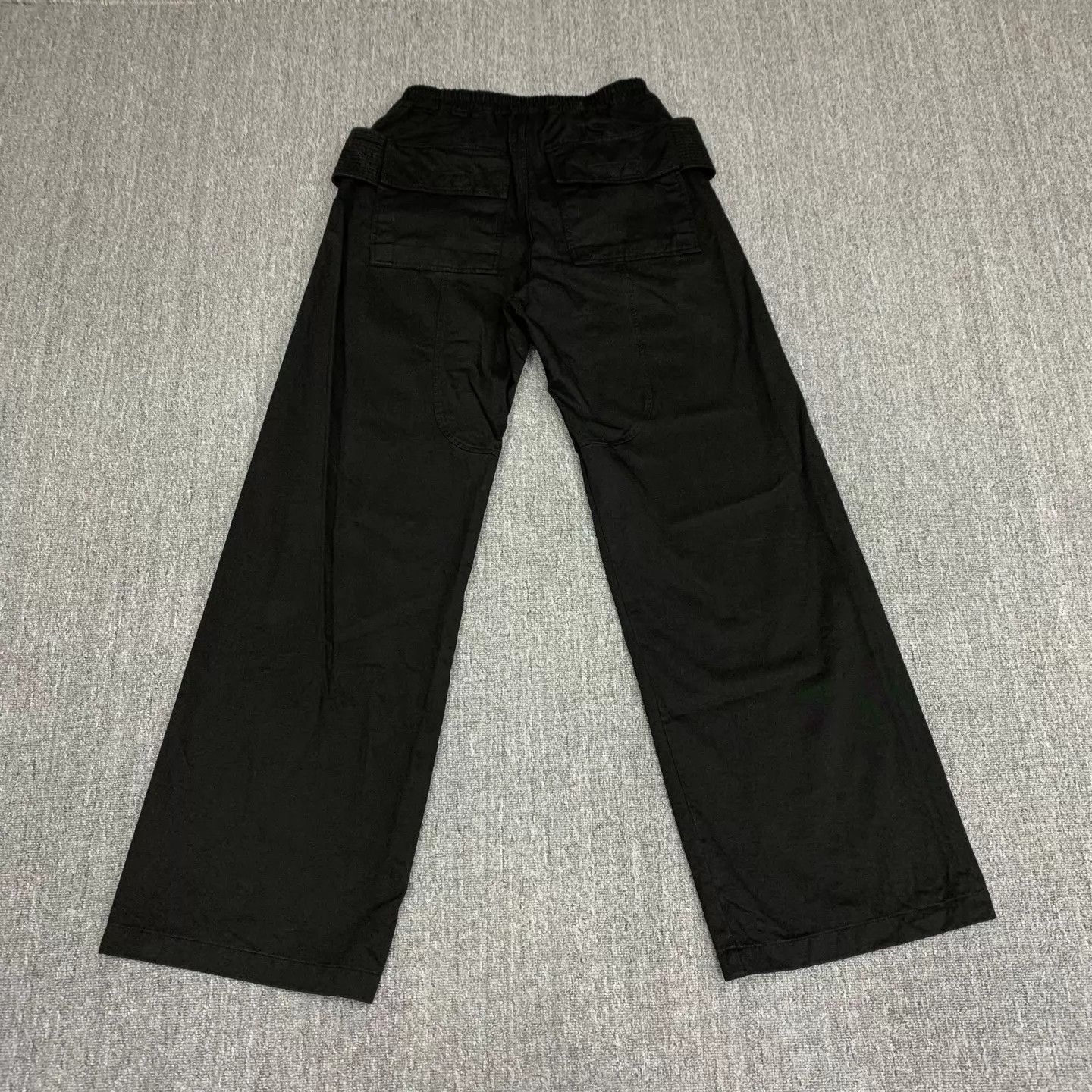 Rick Owens RO Black Double-Ring Wide-Leg Pants L 98 New 14621 Size 28" / US 6 / IT 42 - 2 Thumbnail