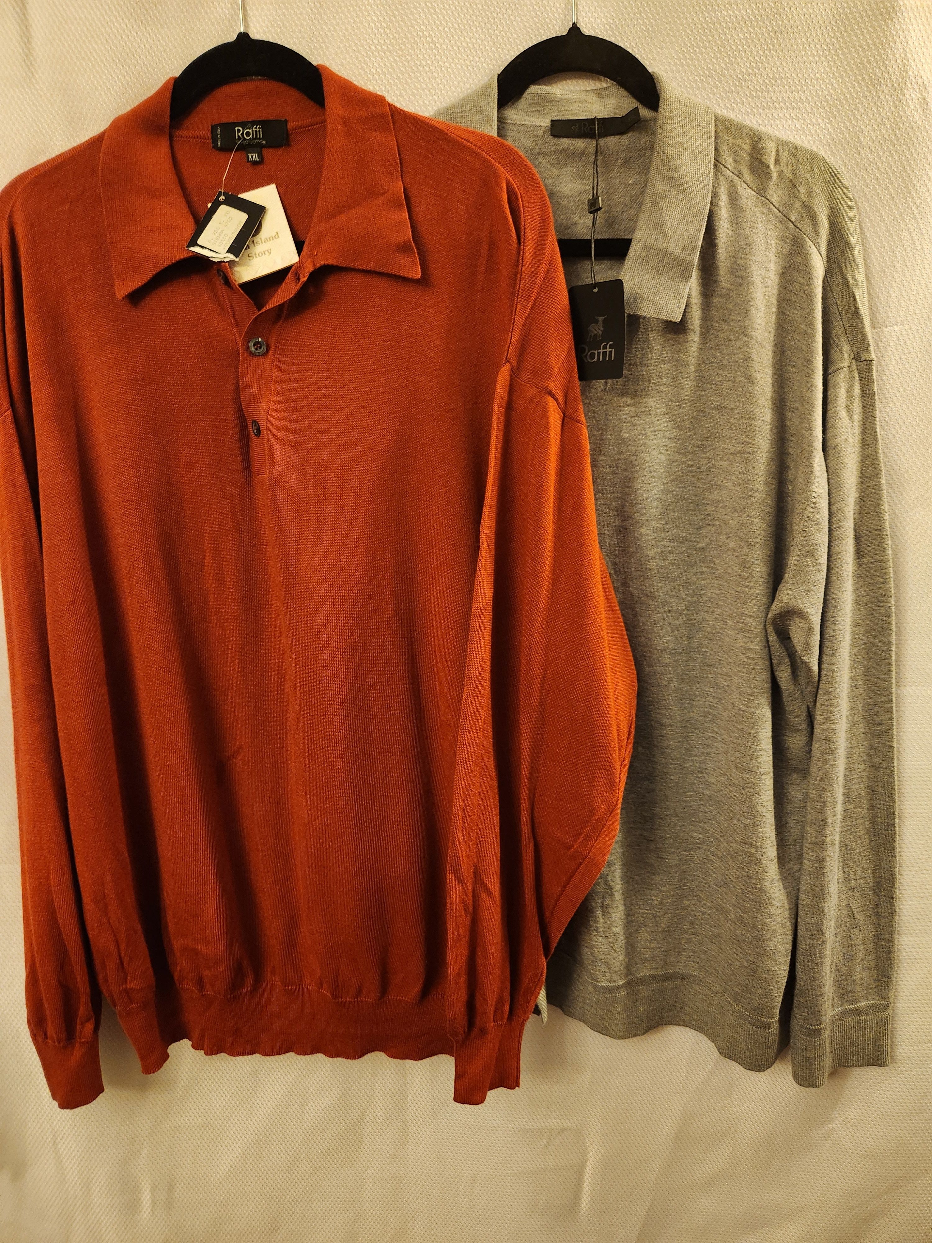 Lot of 2 NWT Luxury Cotton Blend made in Italy Sweaters