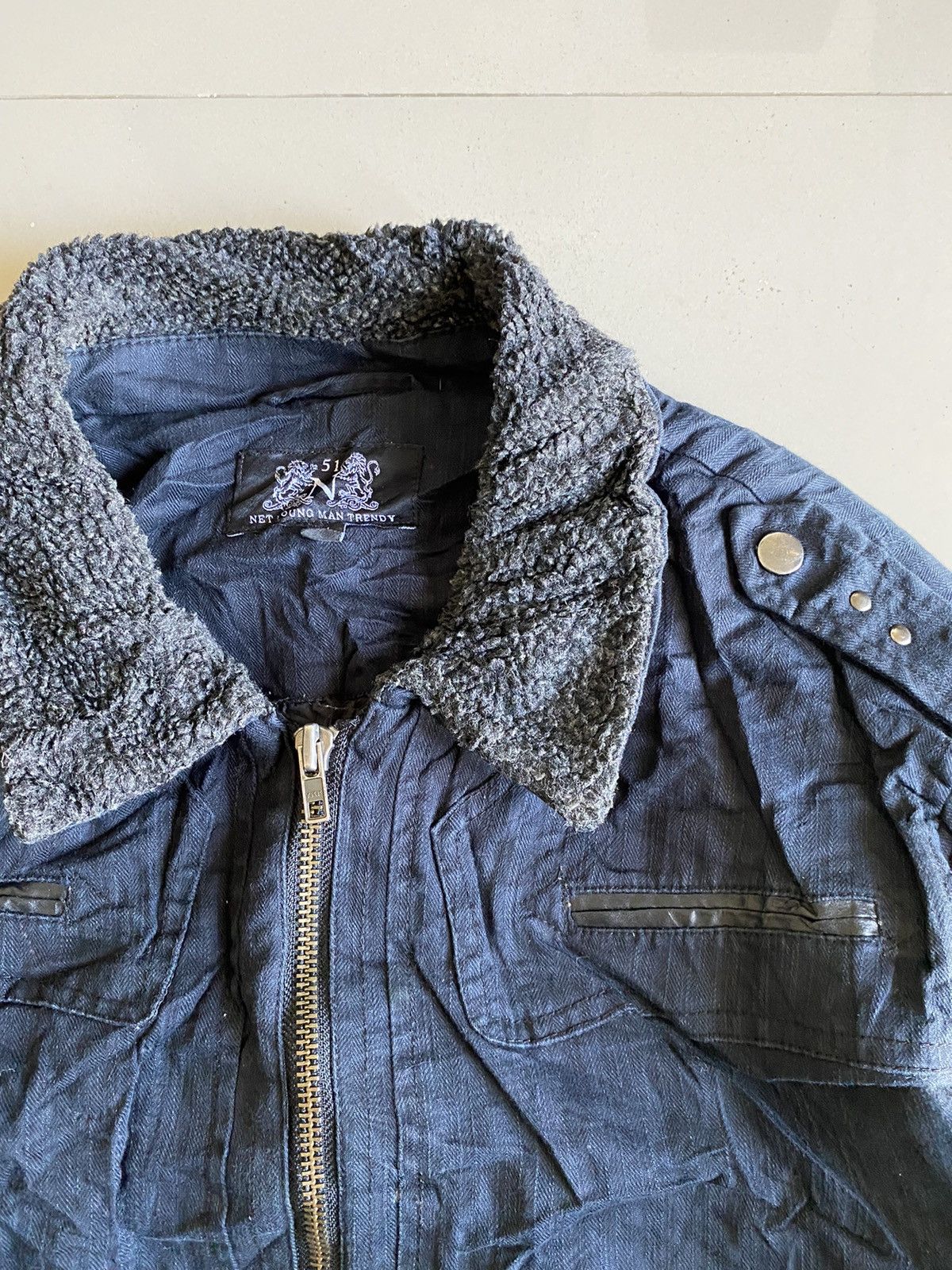 If Six Was Nine × Japanese Brand × Le Grande Bleu (L.G.B.) Net young man trendy fur jacket Size US XL / EU 56 / 4 - 4 Thumbnail