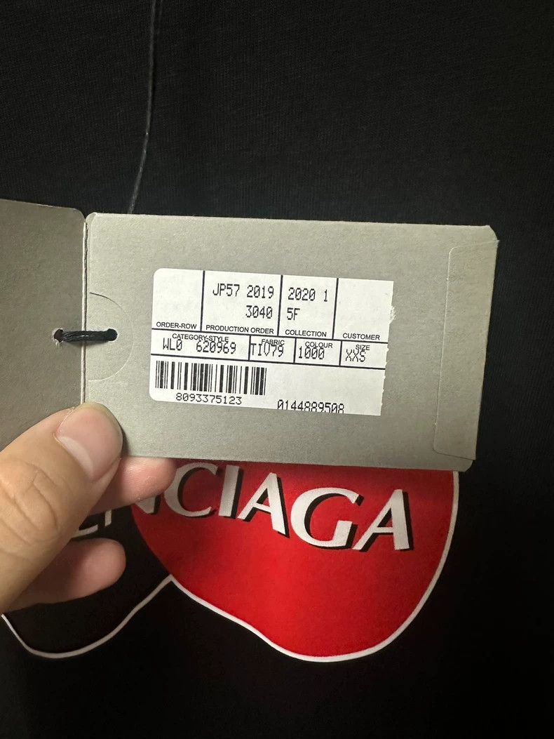 Balenciaga Balenciaga Black MasterCard Coke Short Sleeve Size US XXS / EU 40 - 4 Thumbnail