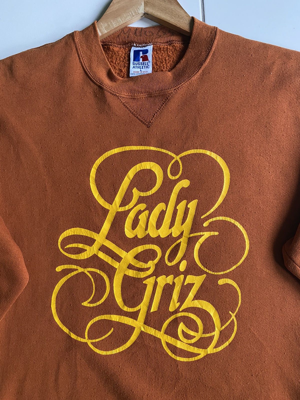 Russell Athletic Vintage Russell Lady Griz Big logo Brown Swetshirt Size US L / EU 52-54 / 3 - 3 Thumbnail