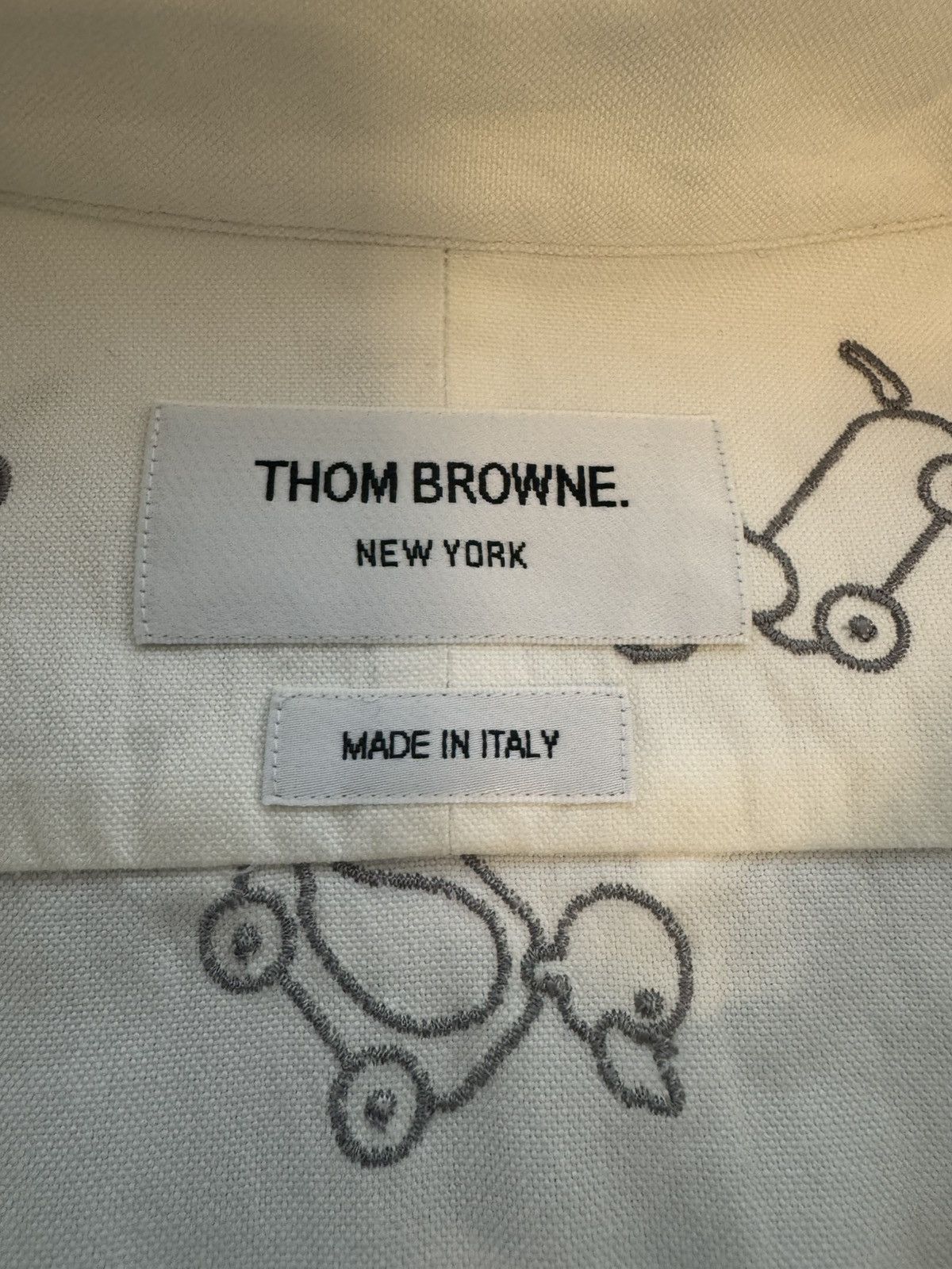 Thom Browne Thom Browne Half Drop Toy Icon-Embroidered Oxford Shirt Size US XXL / EU 58 / 5 - 3 Thumbnail