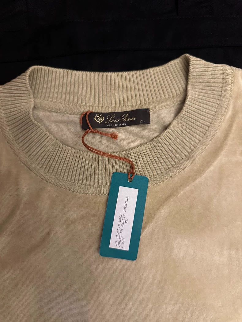 Loro Piana LORO PIANA Limited edition fine-spun round-neck short slee Size US XL / EU 56 / 4 - 2 Thumbnail