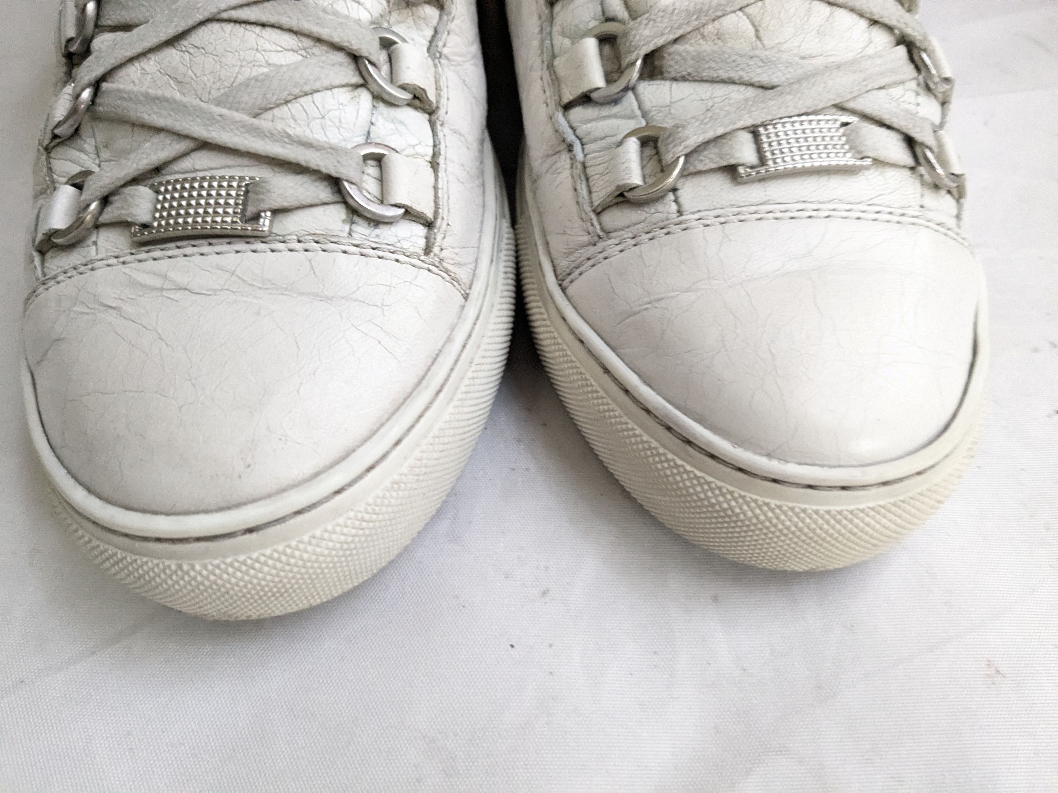 Balenciaga Balenciaga Arena White 7 Leather High Tops Lace Up Size US 7 / EU 40 - 2 Thumbnail