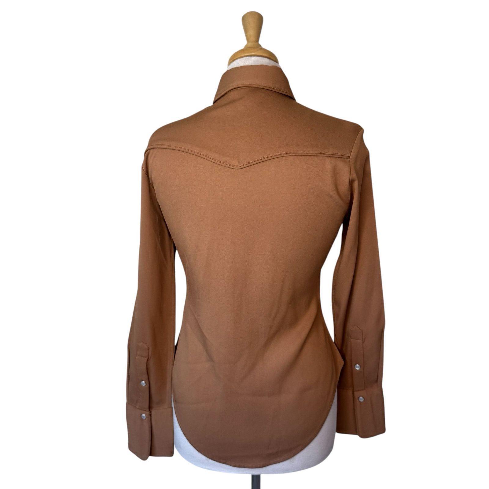 Rag & Bone Rag & Bone Cleo Snap-Front Work Shirt Brown Size XS Size XS / US 0-2 / IT 36-38 - 3 Thumbnail